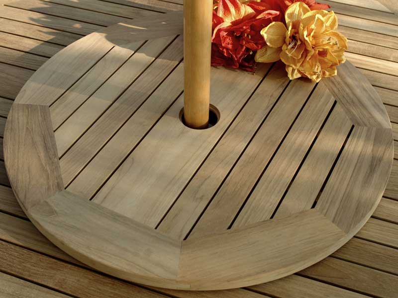 Barlow Tyrie Drummond Teak 29" Lazy Susan For 59"  Dining Table