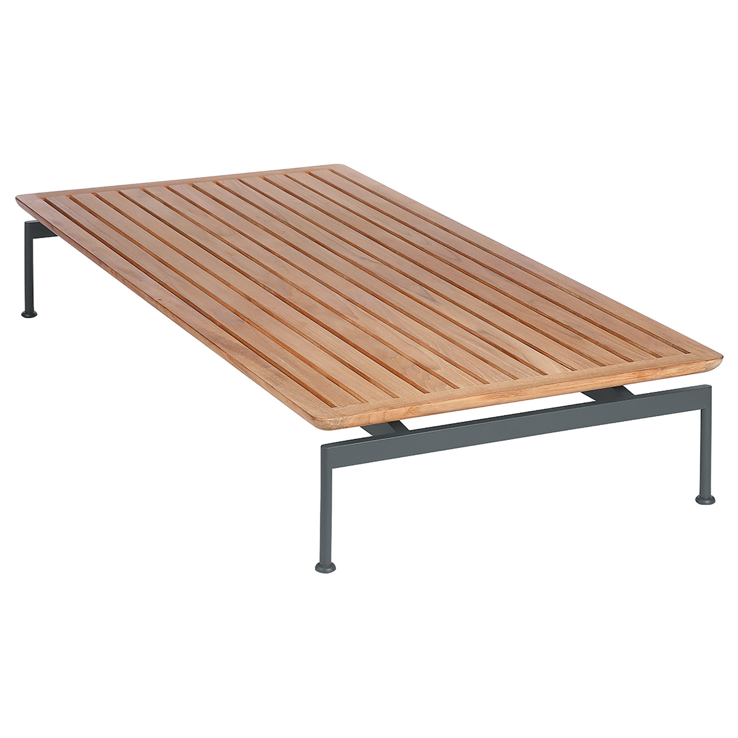 Barlow Tyrie Layout Teak and Stainless Steel Low Coffee Table 160