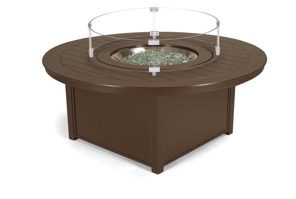  54" Round MGP Top Fire Table (TLS-3F70) with glass surround