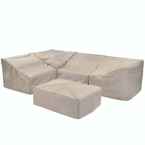 Kingsley Bate Sag Harbor Sectional Curved Armless Settee Cover - Main Panel no sides