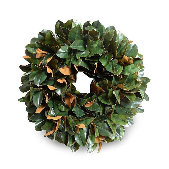 28 in. Magnolia Leaf Hand-built Wreath