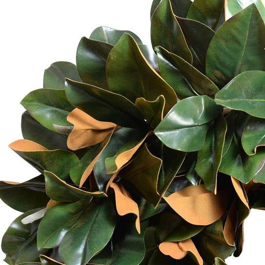 22 in. Magnolia Leaf Hand-built Wreath