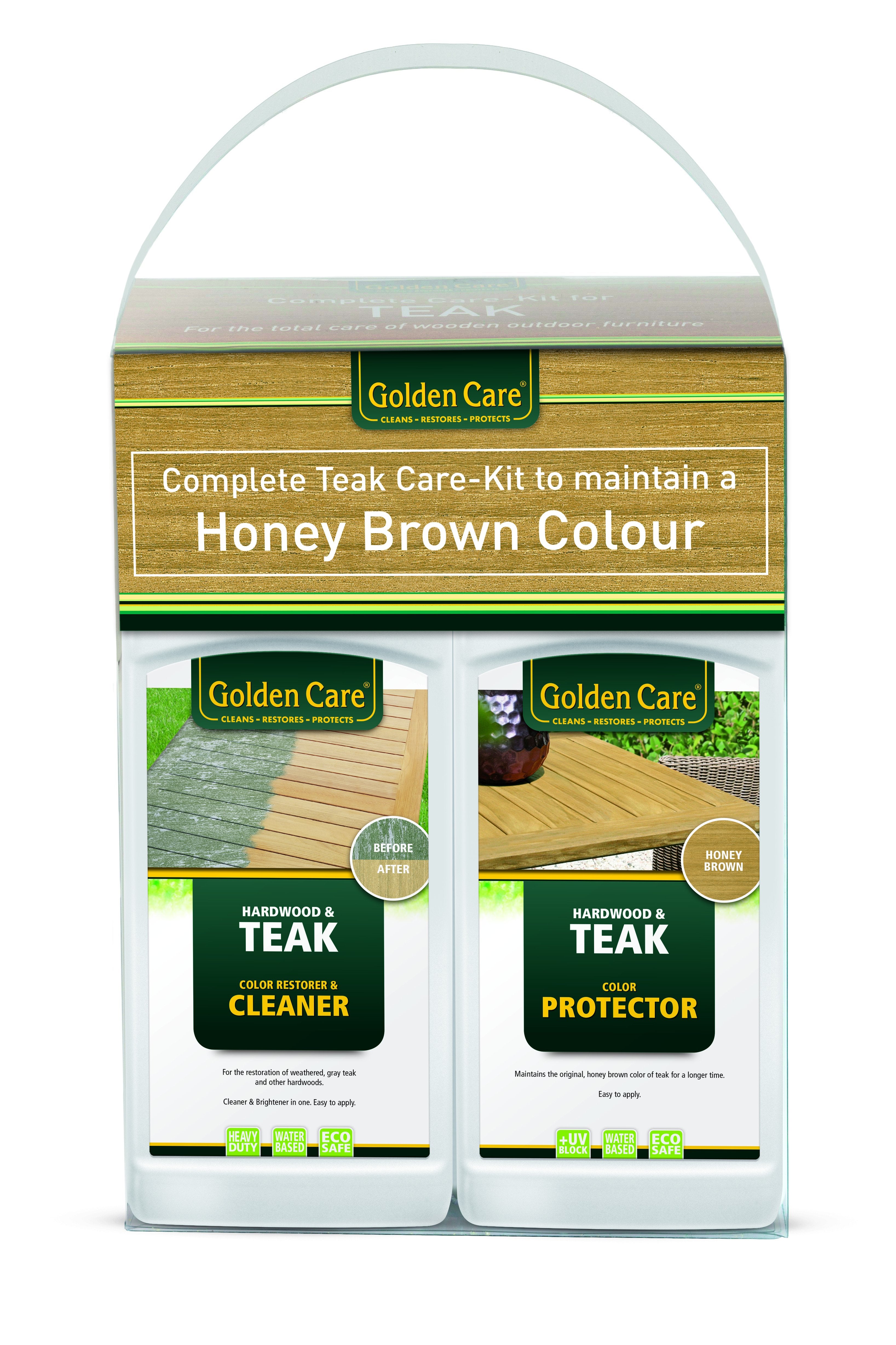 Golden Care Teak Cleaner and Protector Bundle