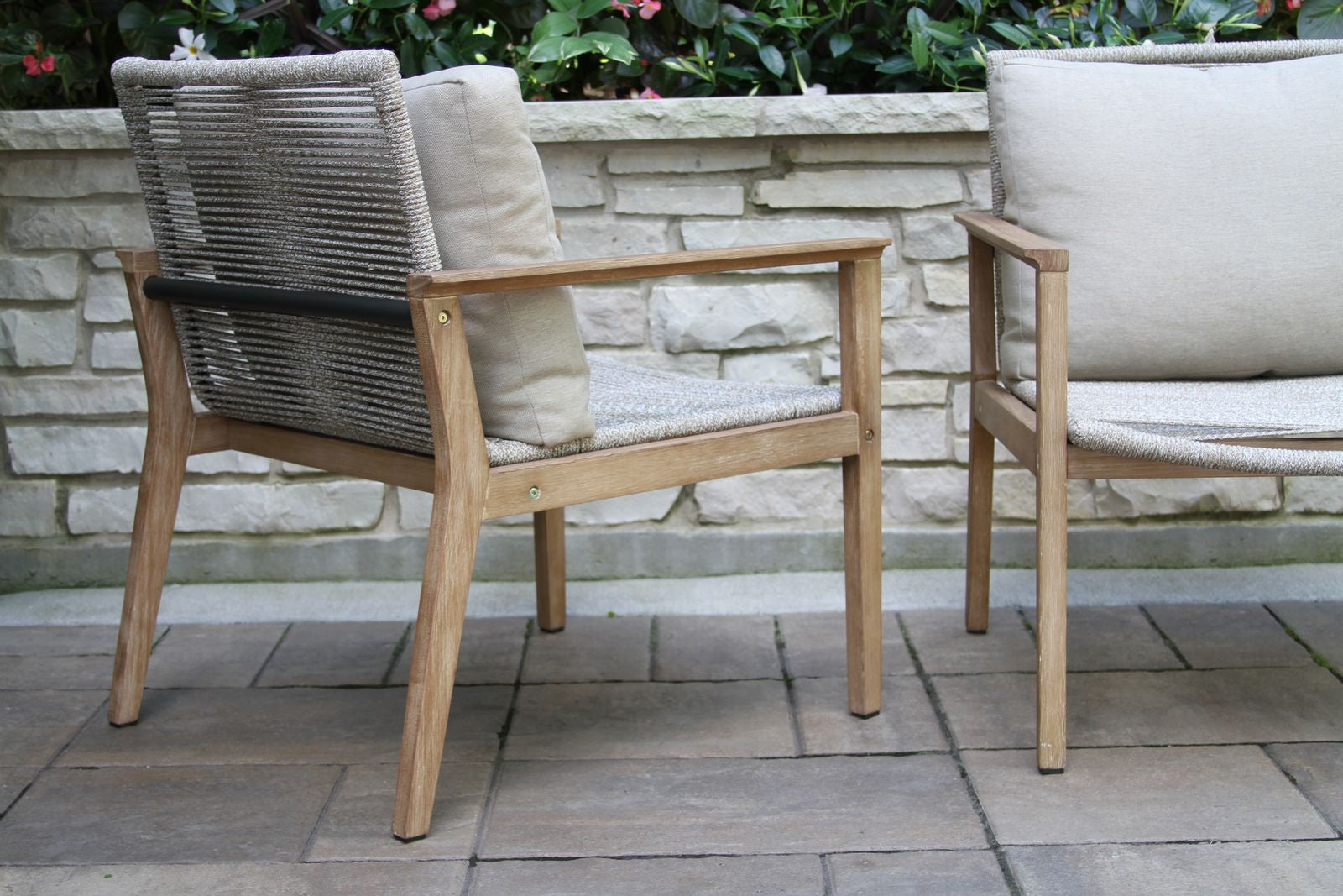 Rope and Eucalyptus Lounge Chair - Set of 2 