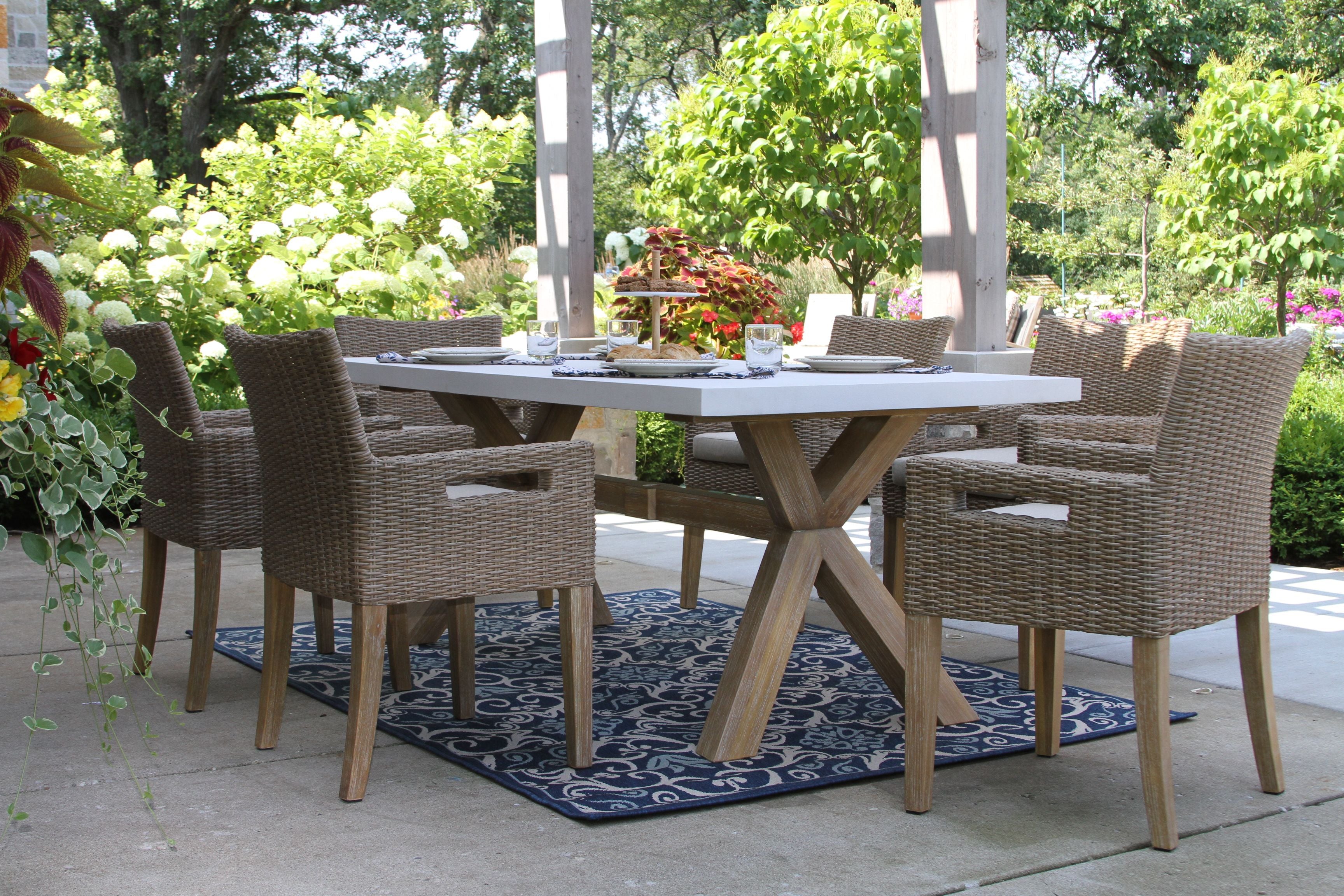 Pictured with the Ivory Composite and Eucalyptus Dining Table - Item OTIN-46636 (sold separately)