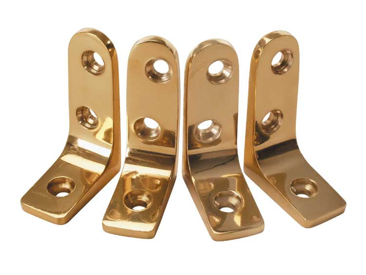 Barlow Tyrie Polished Brass “L” bracket security fasteners