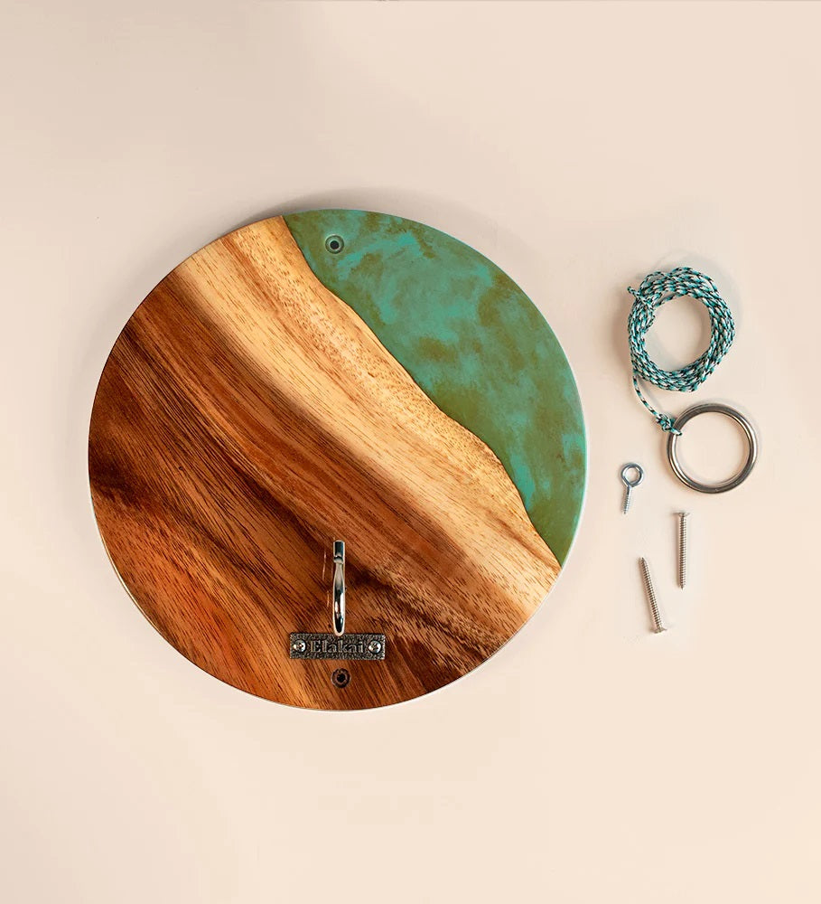 Elakai Wayfarer ART Live Edge Hook and Rings (turquoise)