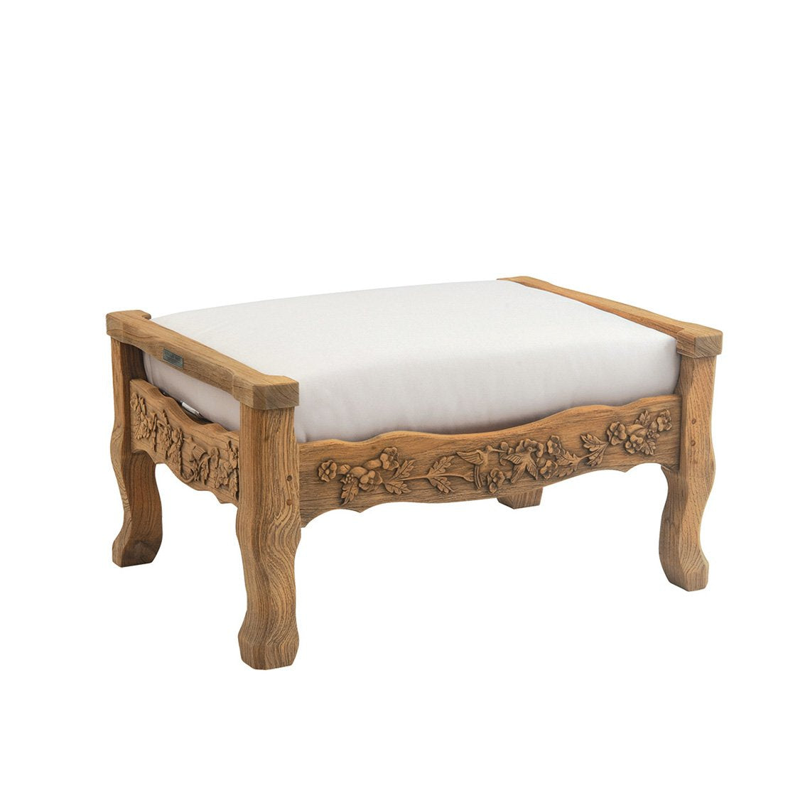 Kingsley Bate Normandy Distressed Teak Deep Seating Ottoman