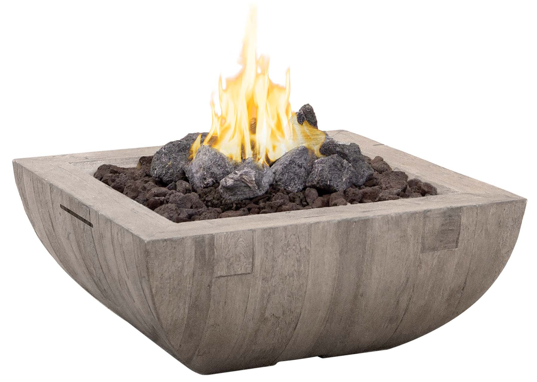 Bordeaux Reclaimed Wood Square Fire Bowl 