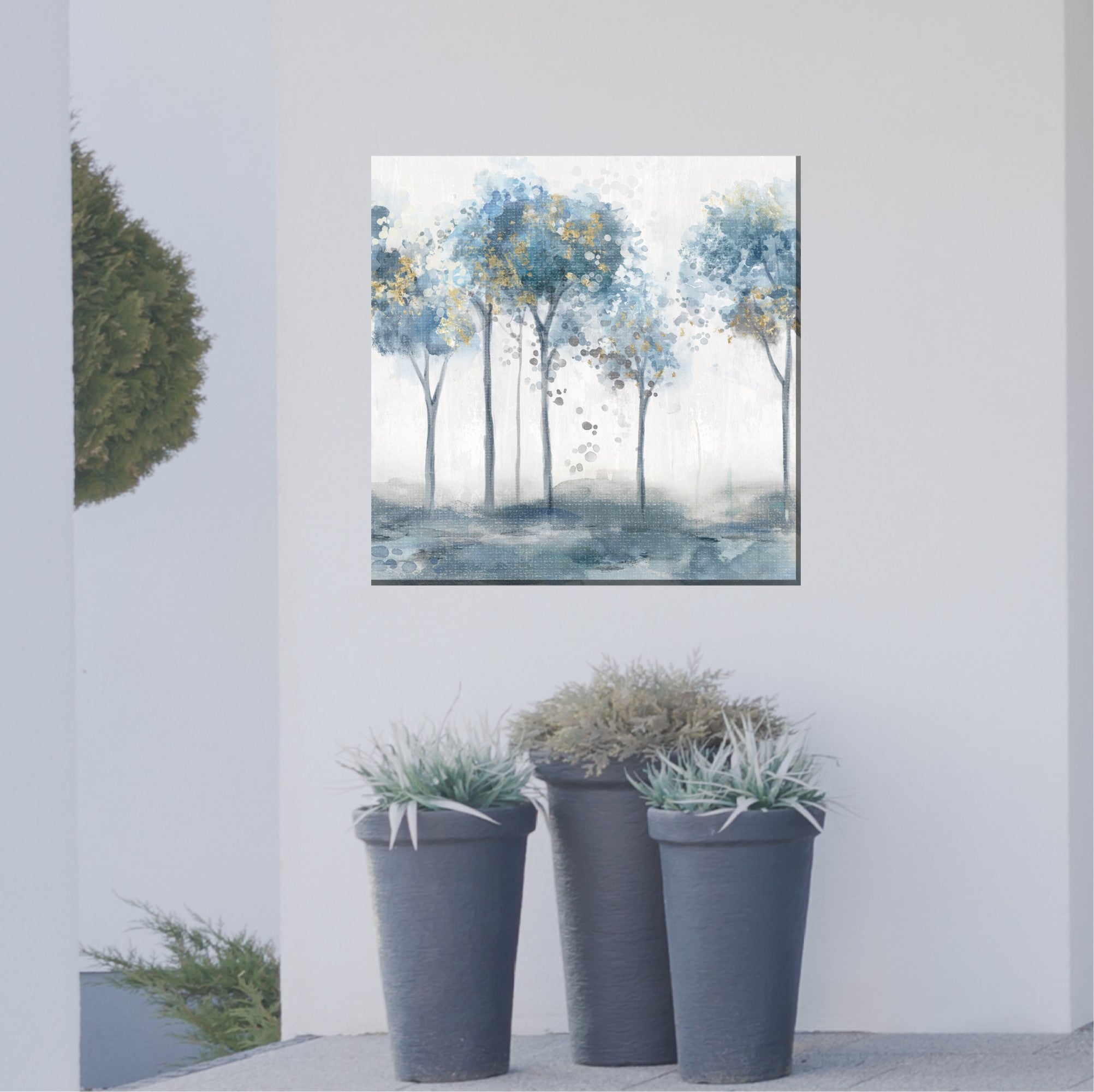 West of the Wind Outdoor Canvas 24"x24" Wall Art - Glimmering Mist No. 2