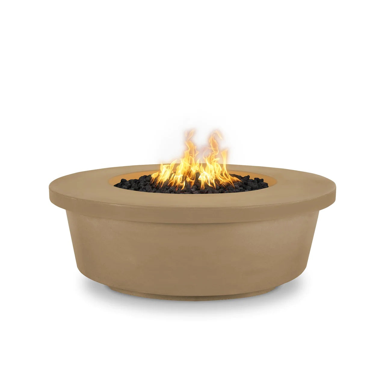 Contempo Round Fire Pit Table (Textured Finish or Reclaimed Wood)