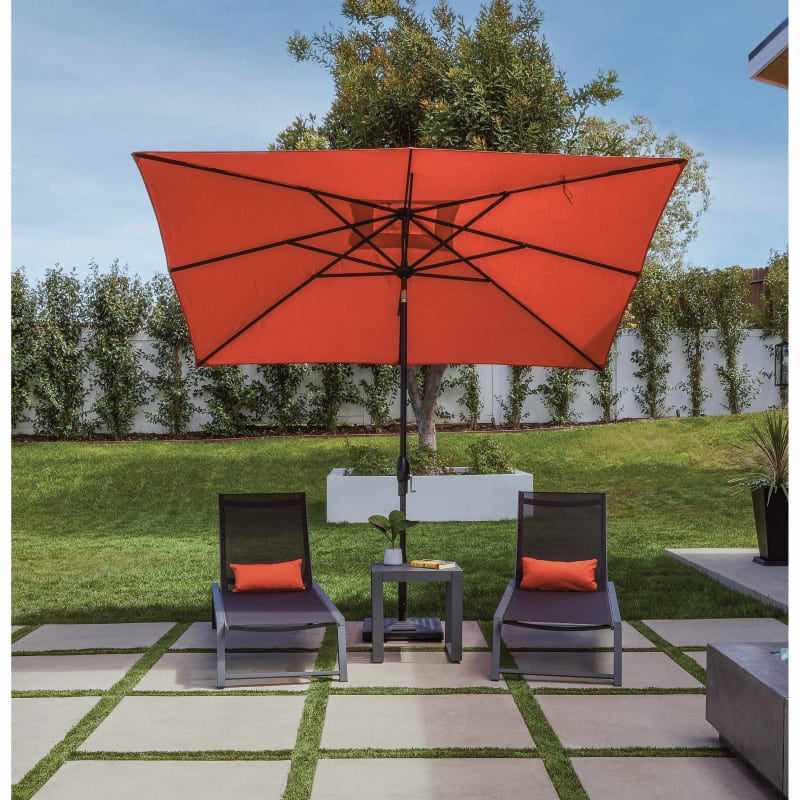 Treasure Garden 8' x 10' Rectangular Auto-Tilt Umbrella