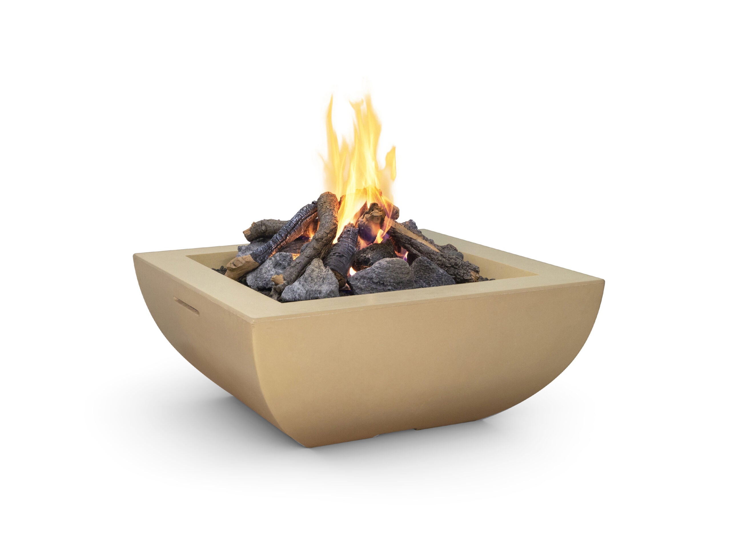 Bordeaux Textured Finish Fire Square Bowl