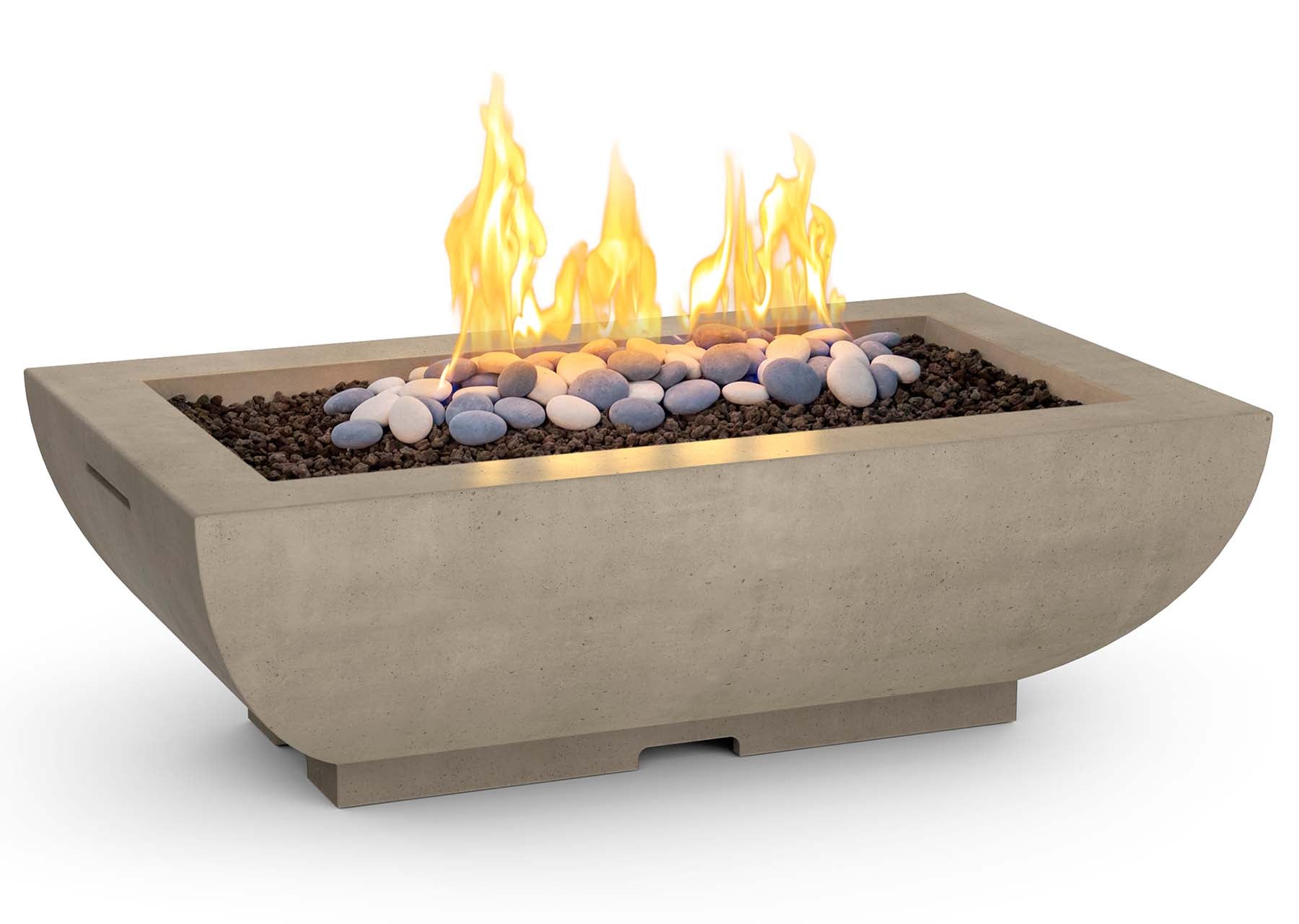 Bordeaux Textured Finish Rectangle Fire Bowl