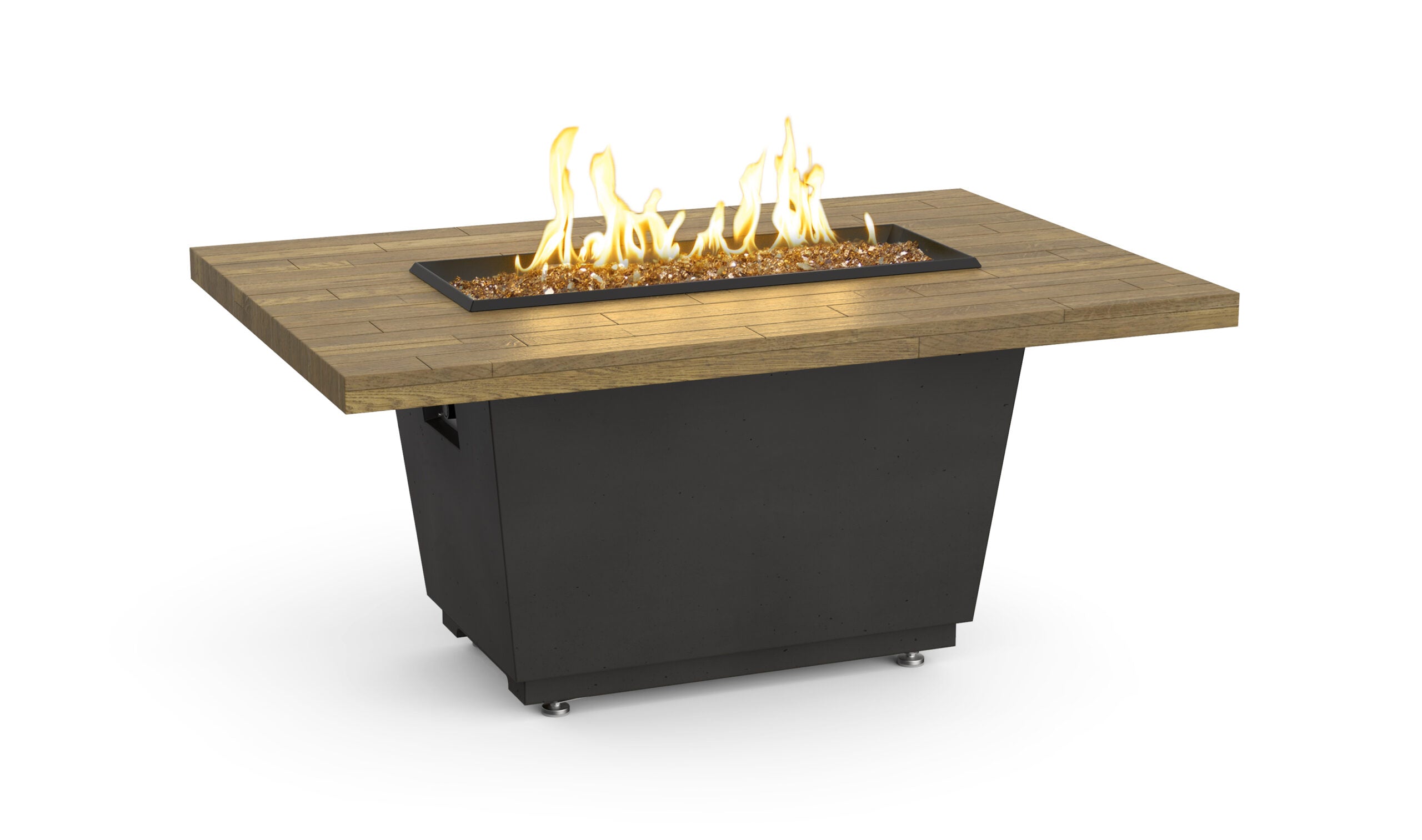 Cosmopolitan Rectangle Fire Pit Table (Reclaimed Wood)