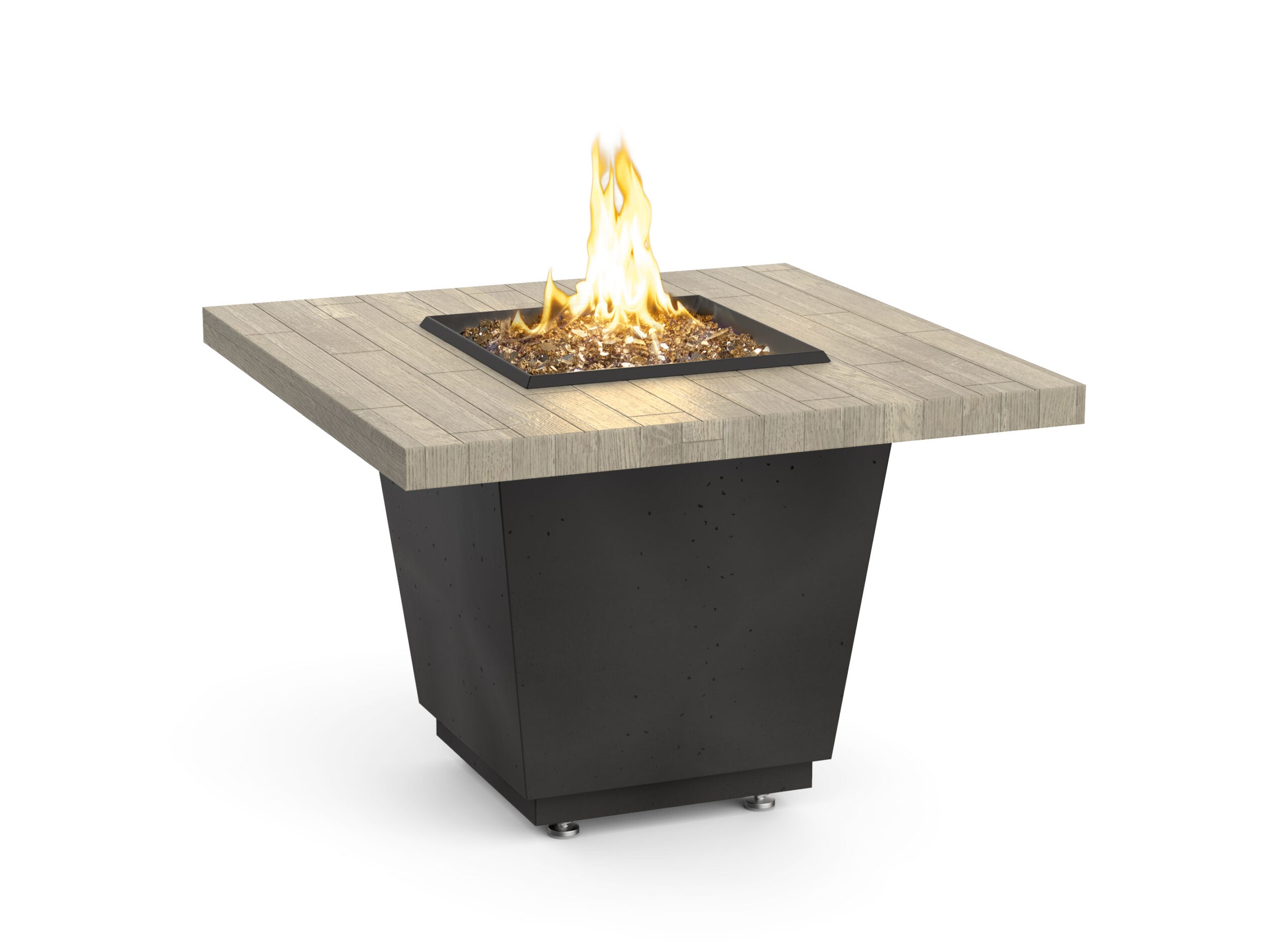 Cosmopolitan Square Fire Pit Table (Reclaimed Wood)