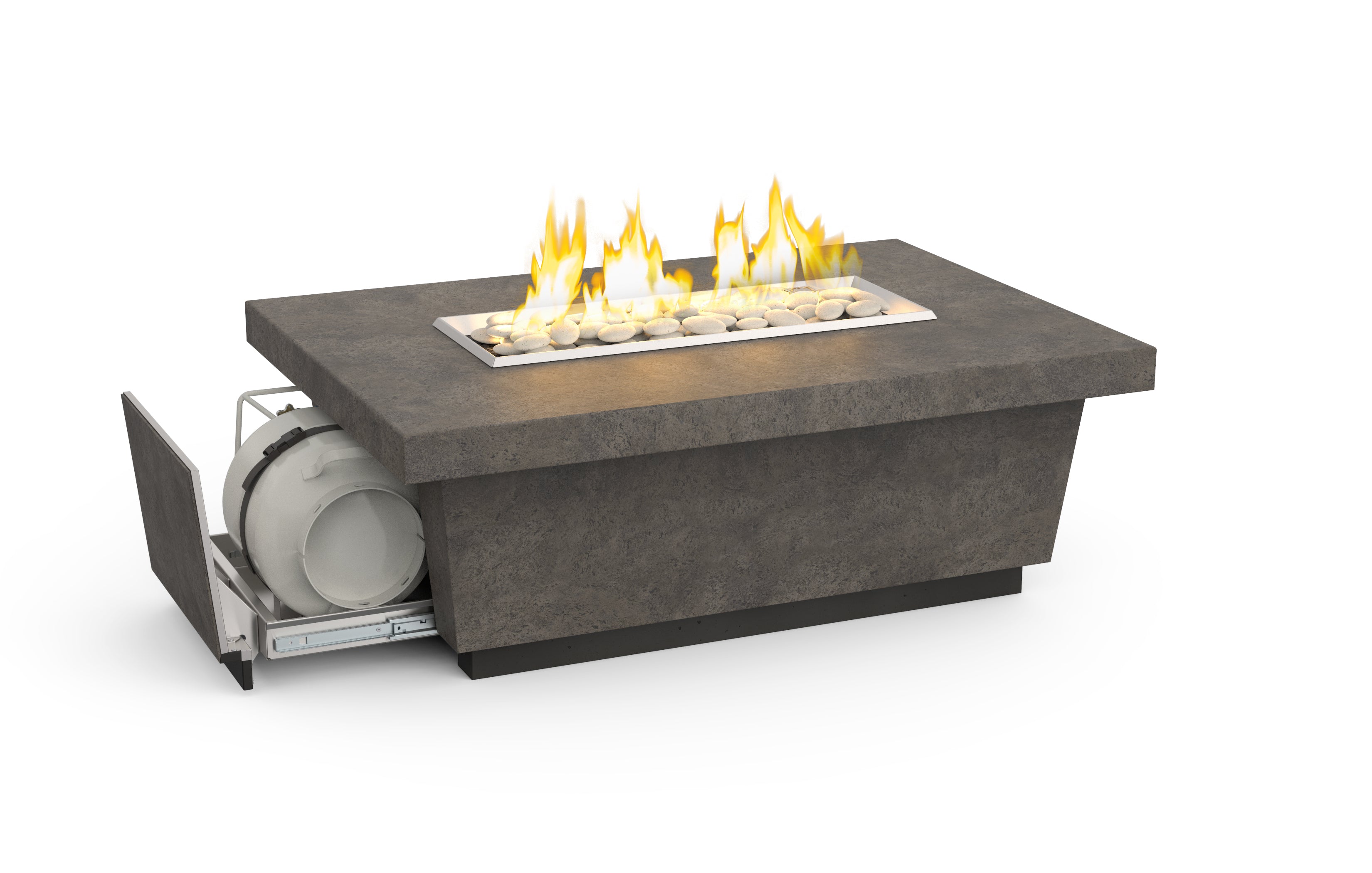 Contempo Textured Finish Fire Table - LP Select with Drawer