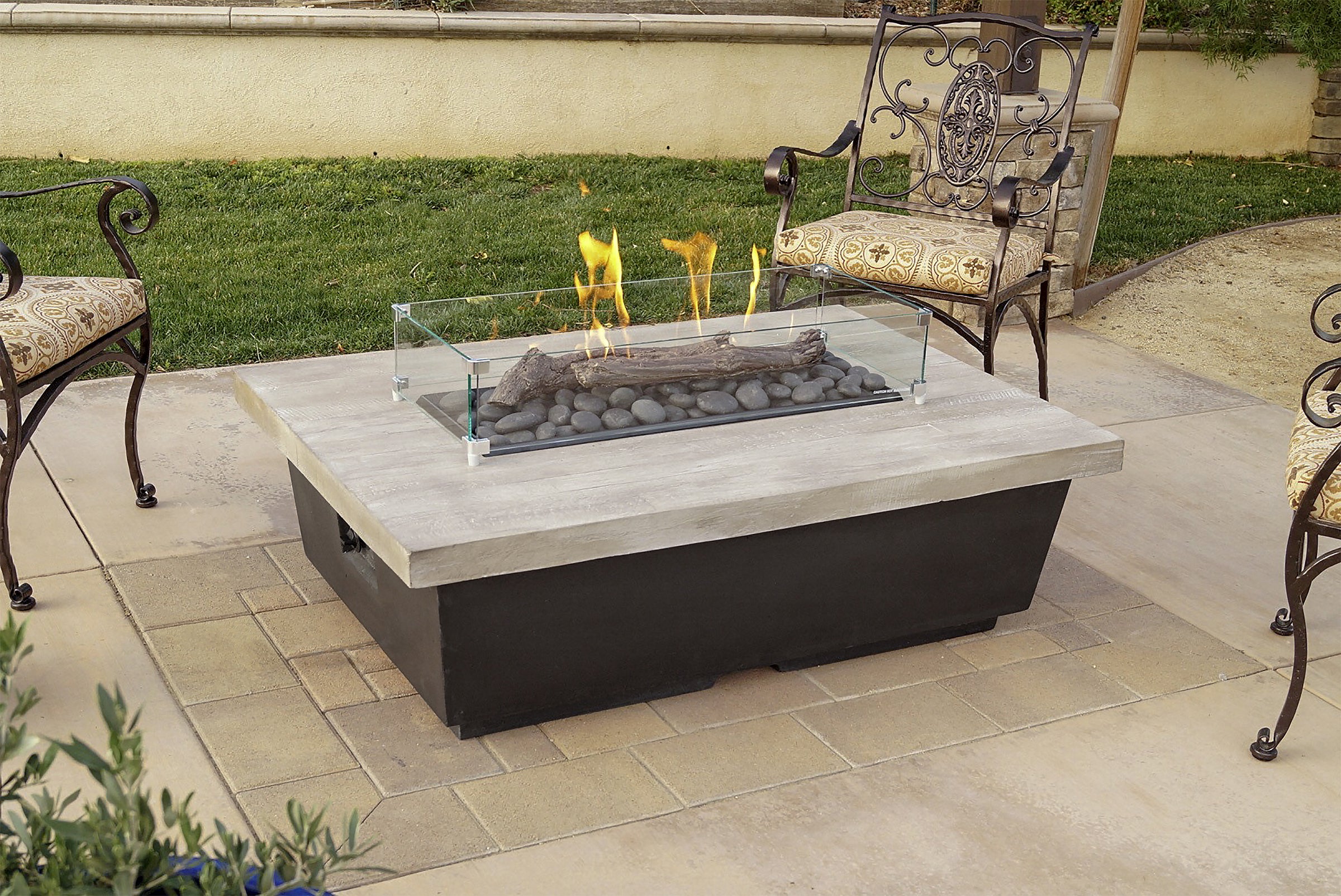 Contempo Rectangle Fire Pit Table