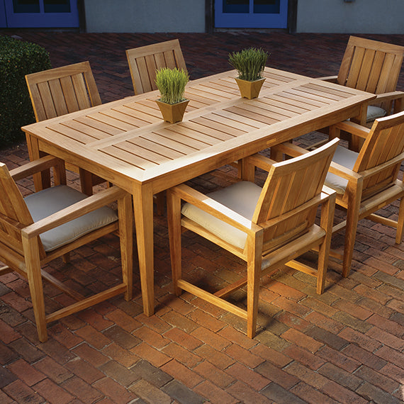 Kingsley Bate Amalfi Teak 7 Piece Dining Ensemble