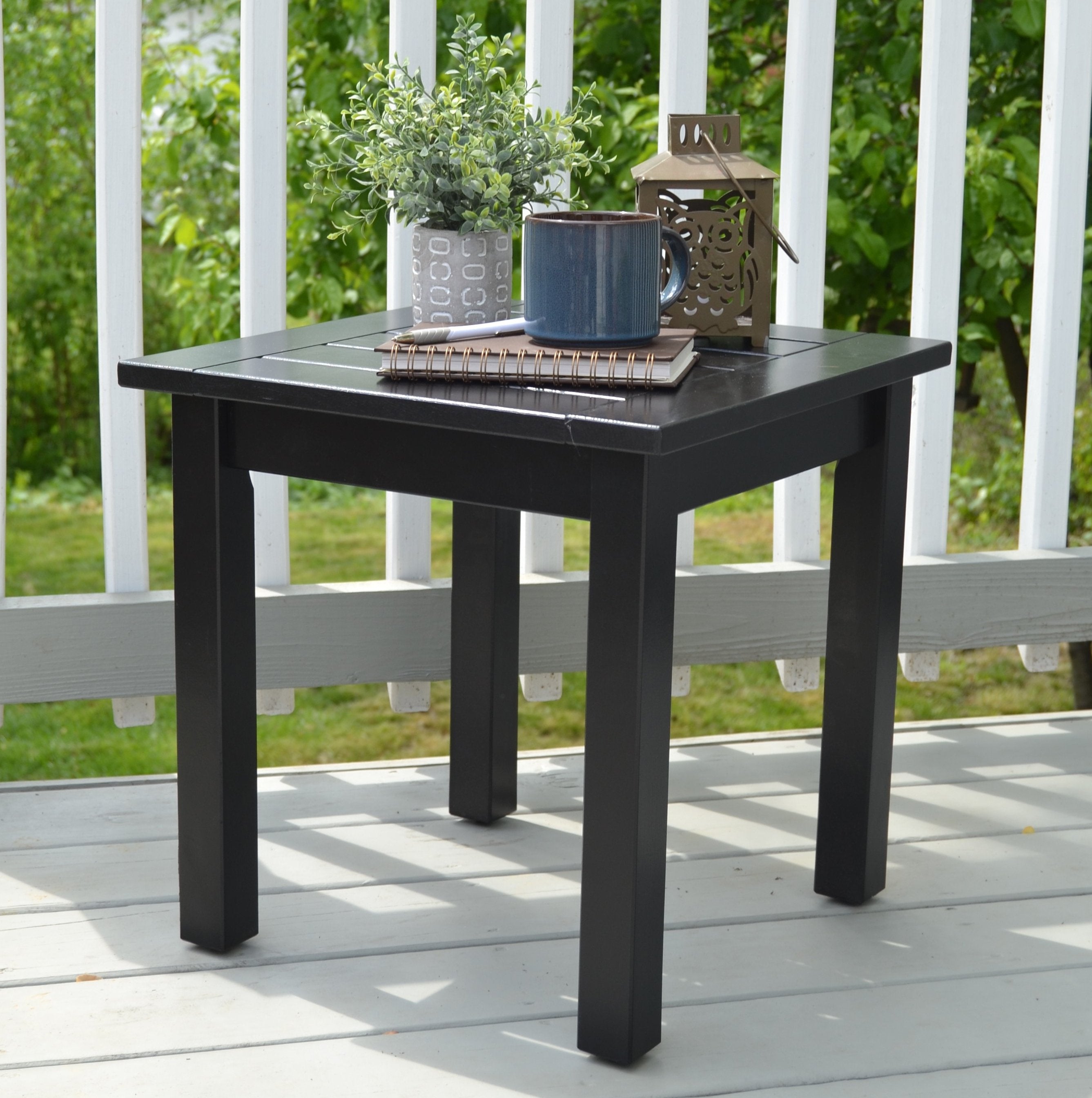 Americana Resort Rocker Set of 2 + Side Table - Black