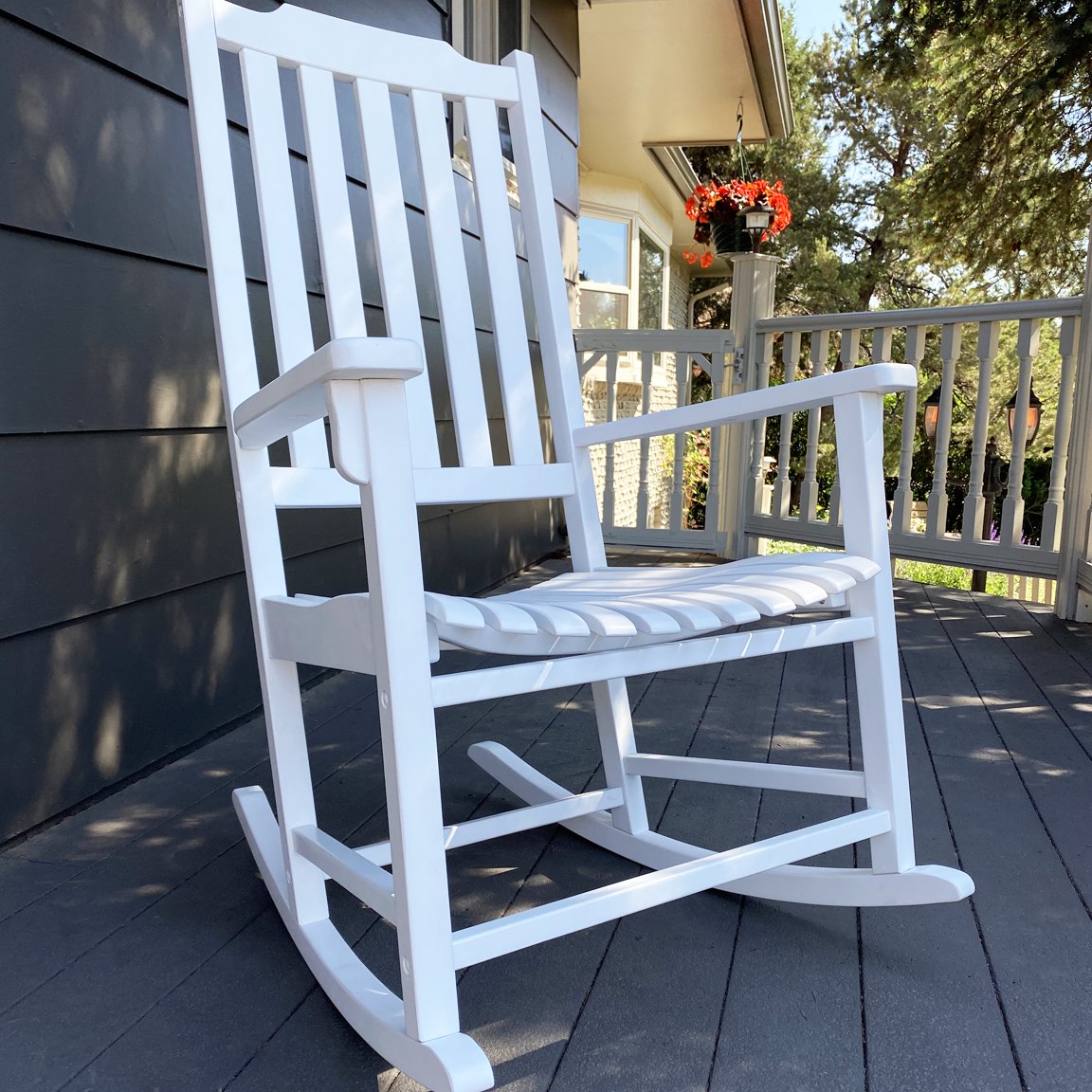 Americana Resort Rocker Set of 2 + Side Table - White