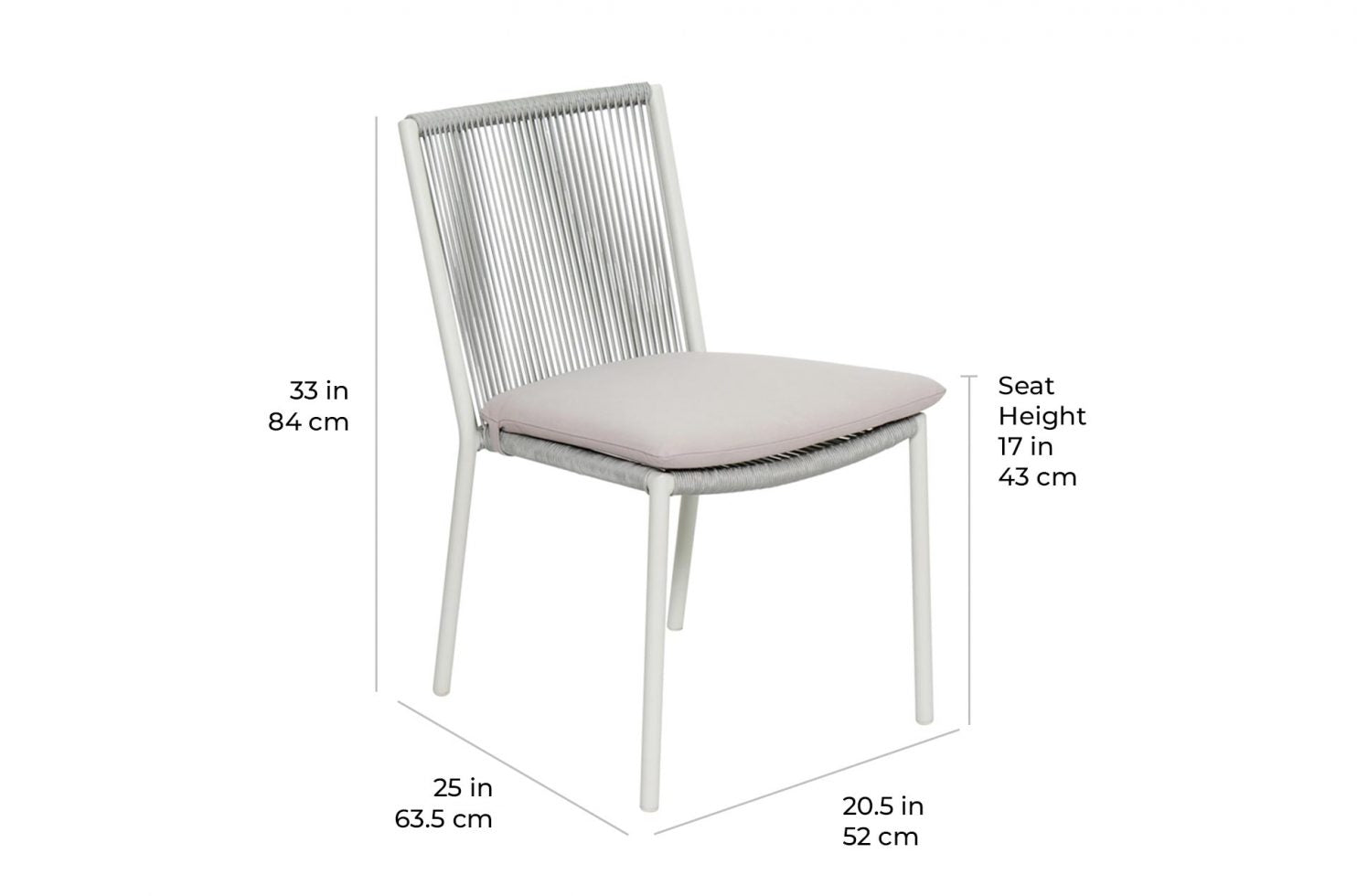 Seasonal Living Stockholm White Dining Side Chair - Set of 2