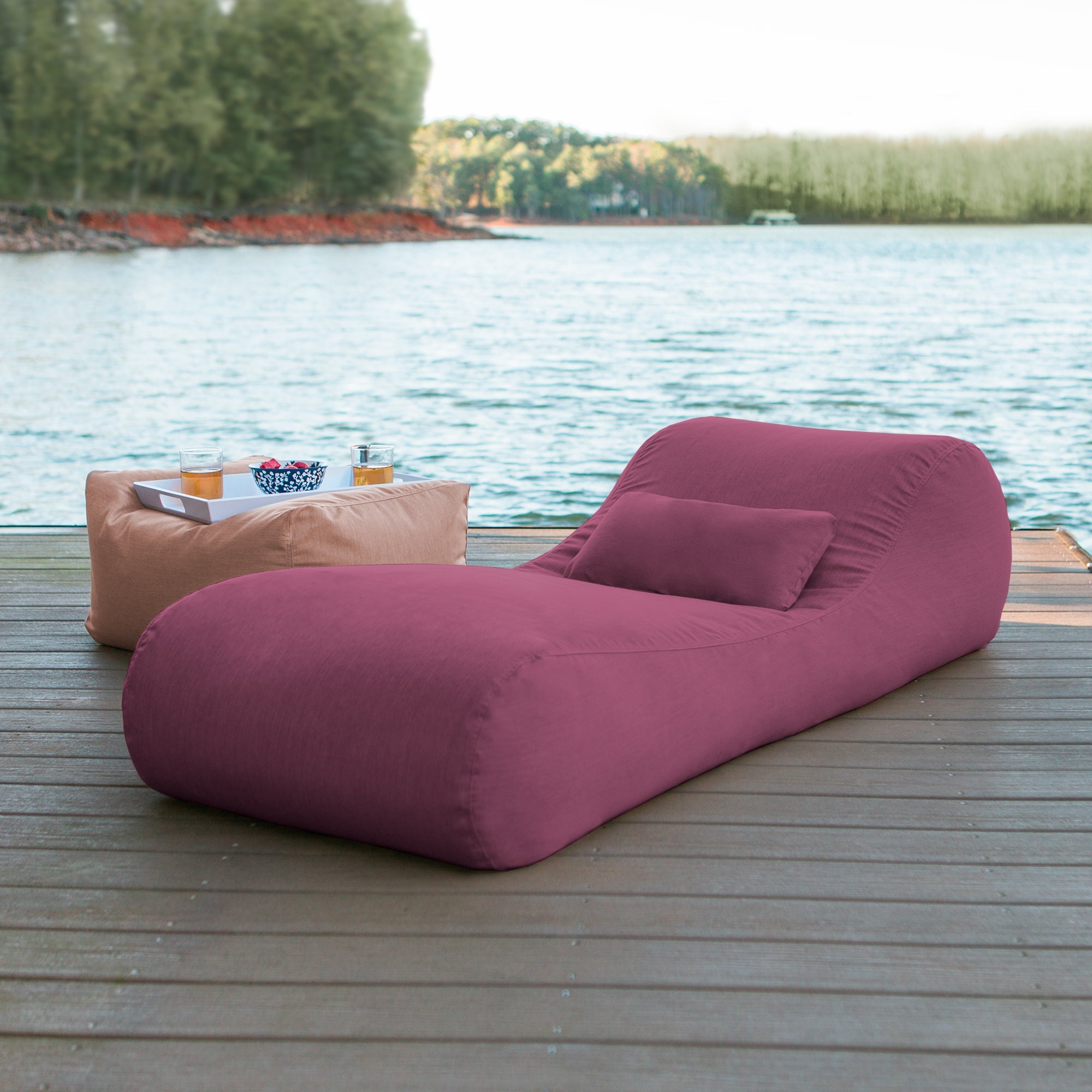 Arlo Outdoor Bean Bag Sun Lounger - Iris