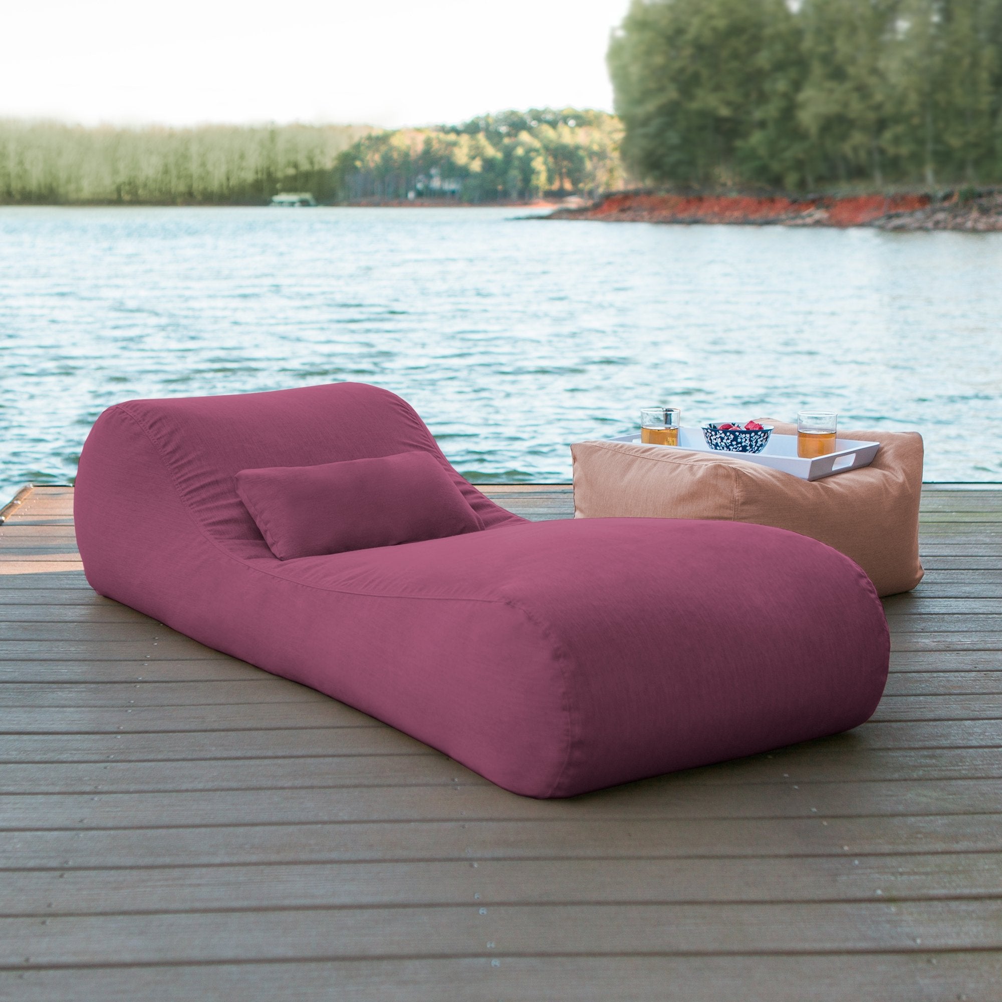 Arlo Outdoor Bean Bag Sun Lounger - Iris