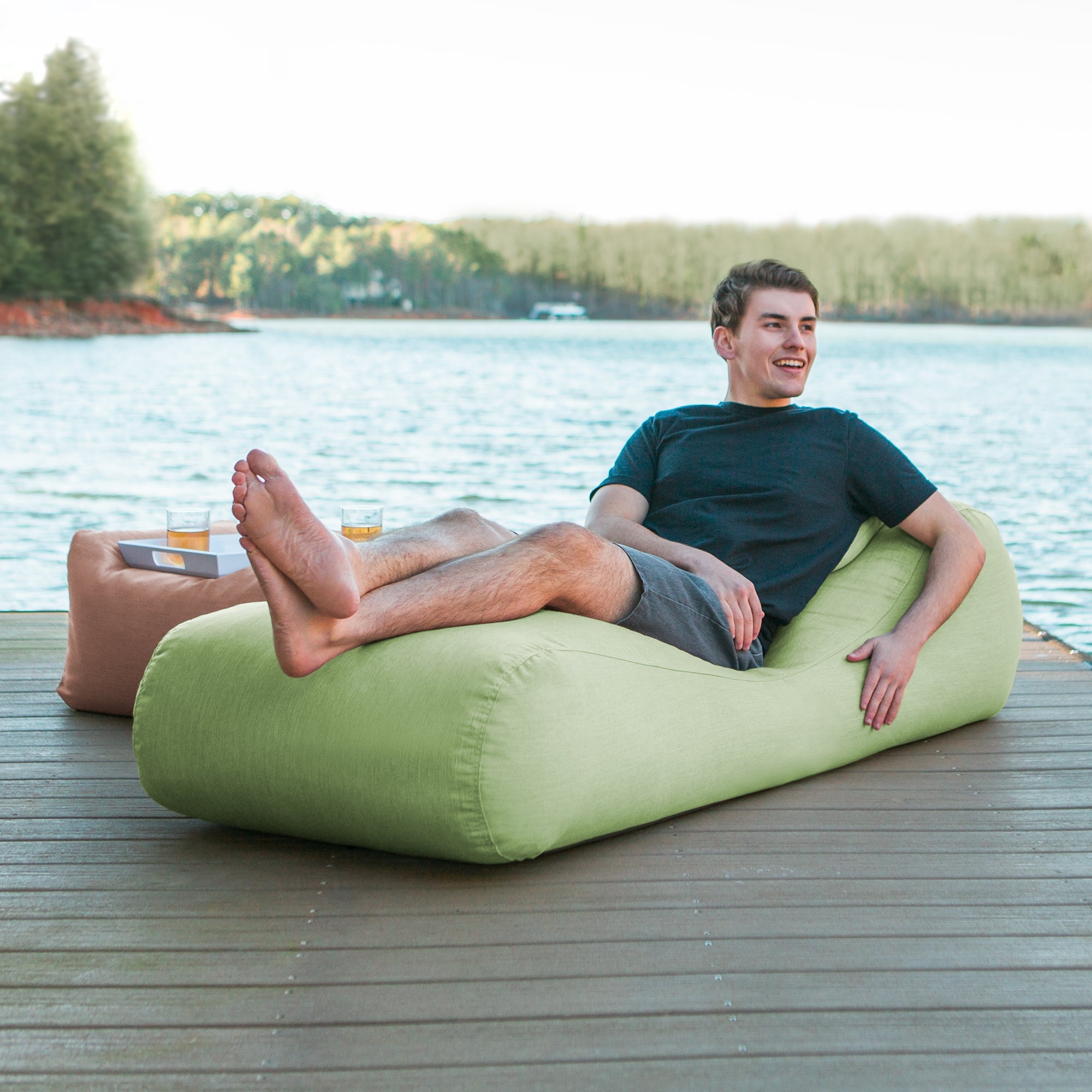 Arlo Outdoor Bean Bag Sun Lounger - Parrot