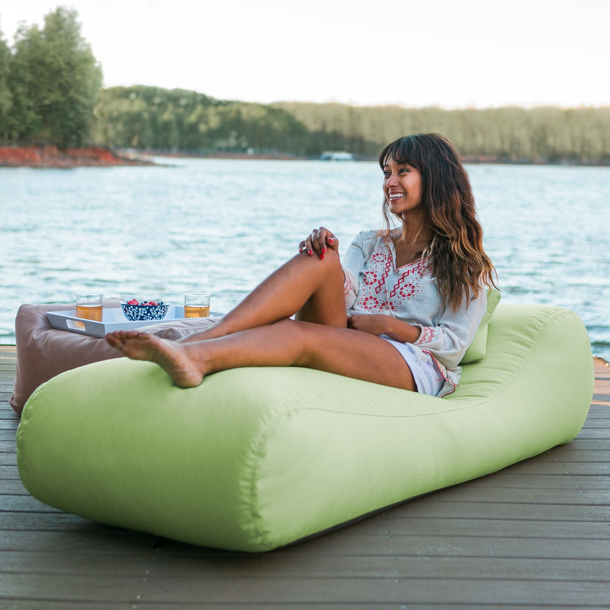 Arlo Outdoor Bean Bag Sun Lounger - Parrot