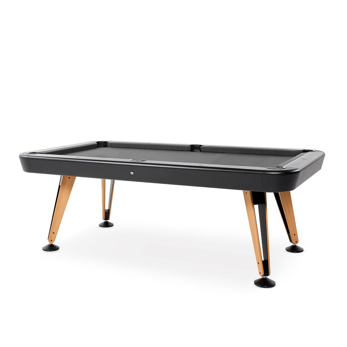 Diagonal Outdoor Pool Table - Black with Carbon Cloth