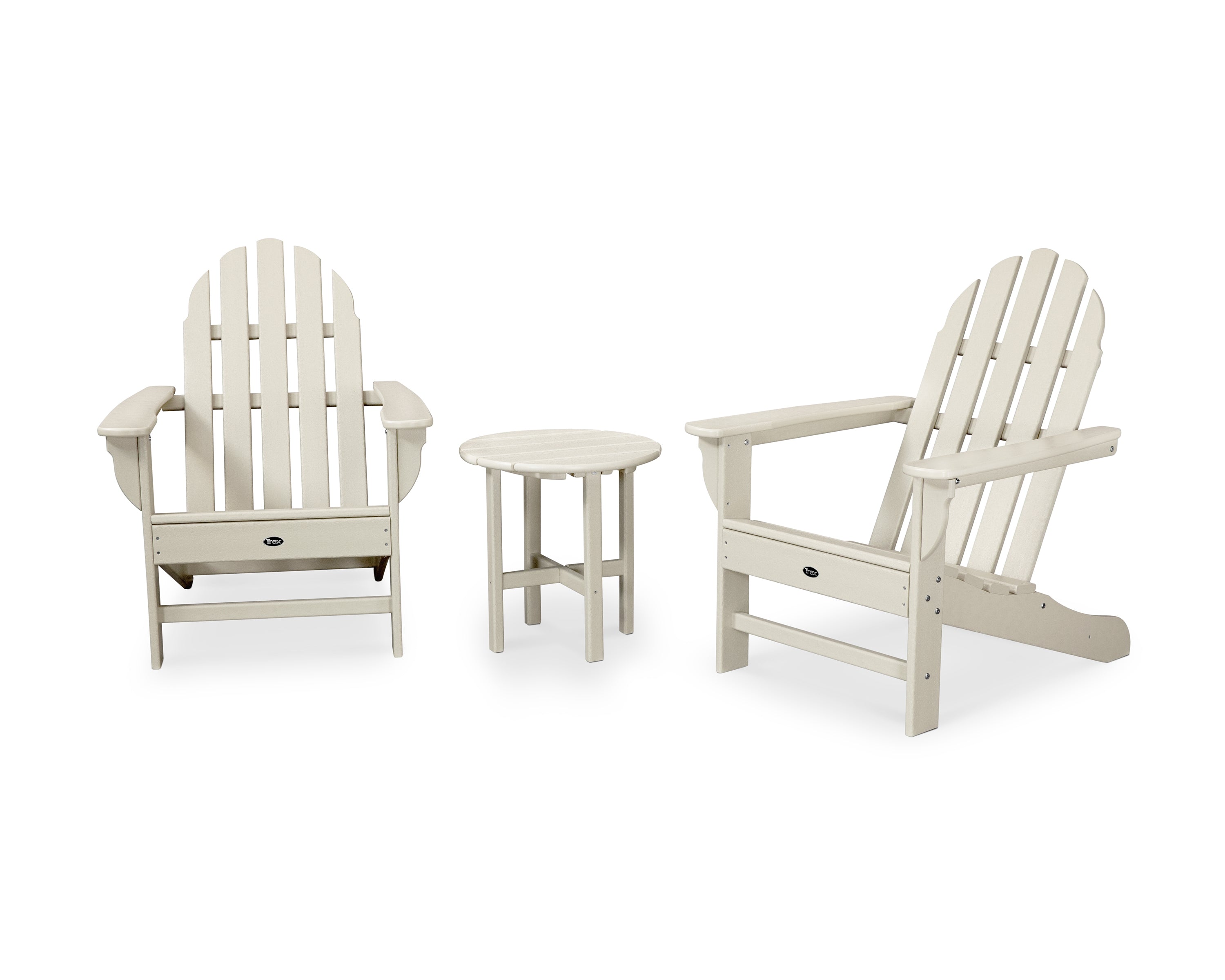 Trex® Outdoor Furniture™ Cape Cod Adirondack Chairs with Side Table Ensemble