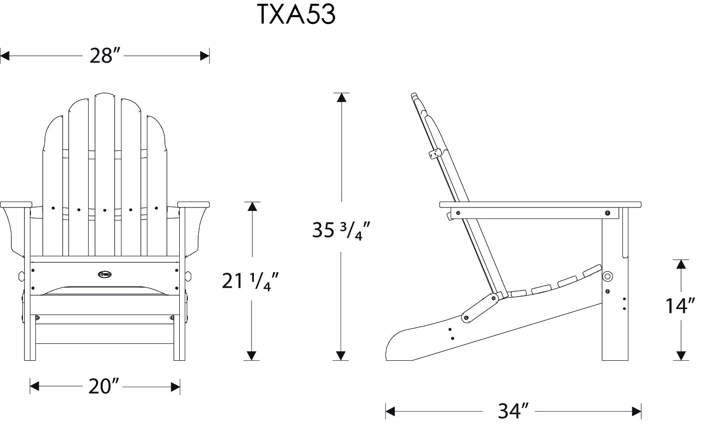 Trex® Outdoor Furniture™ Cape Cod Folding Adirondack Chair