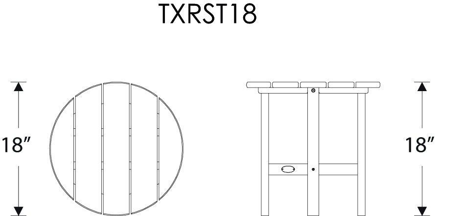 Trex® Outdoor Furniture™ Cape Cod Round Side Table 18 in.