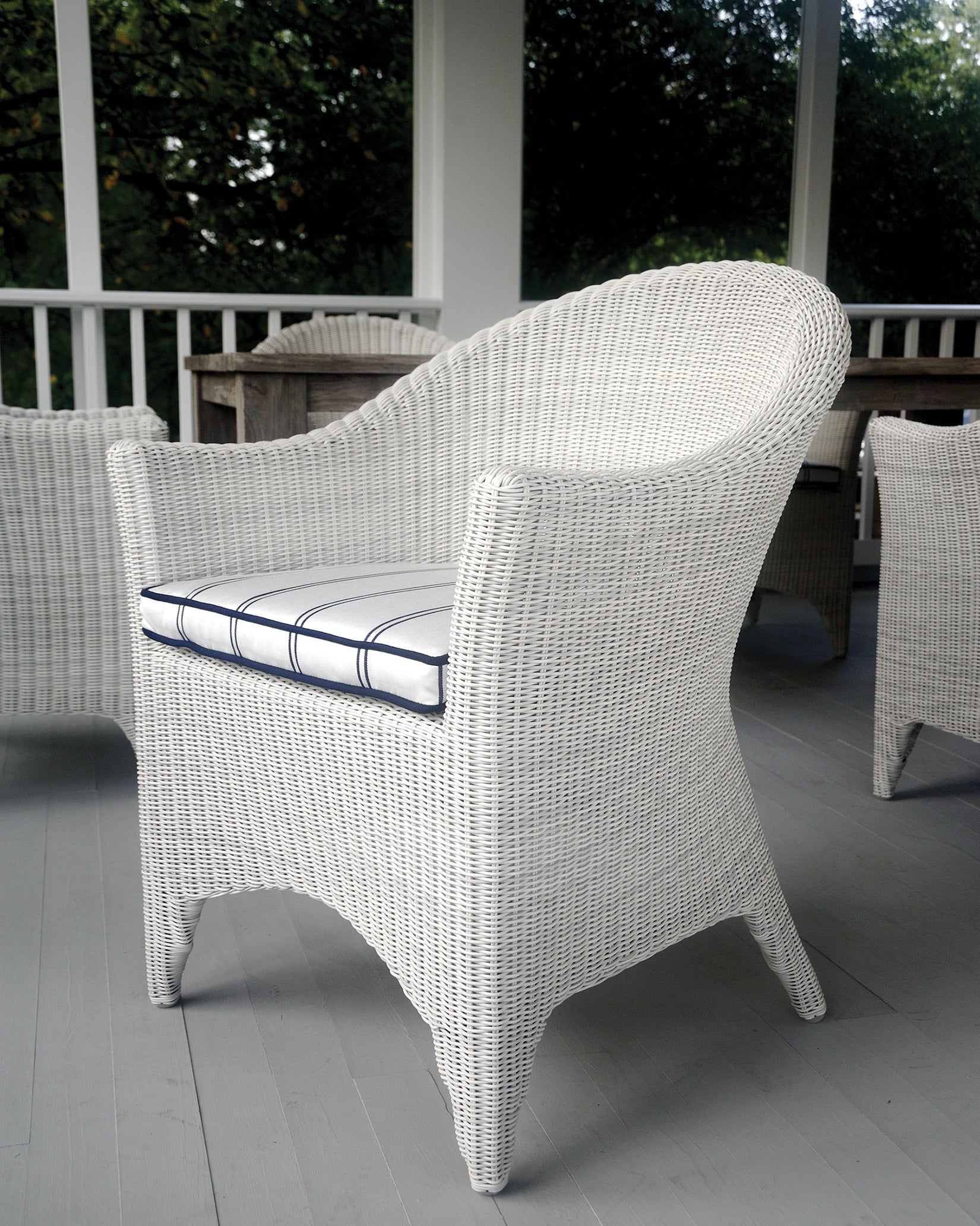 Kingsley Bate Cape Cod Wicker Dining Armchair