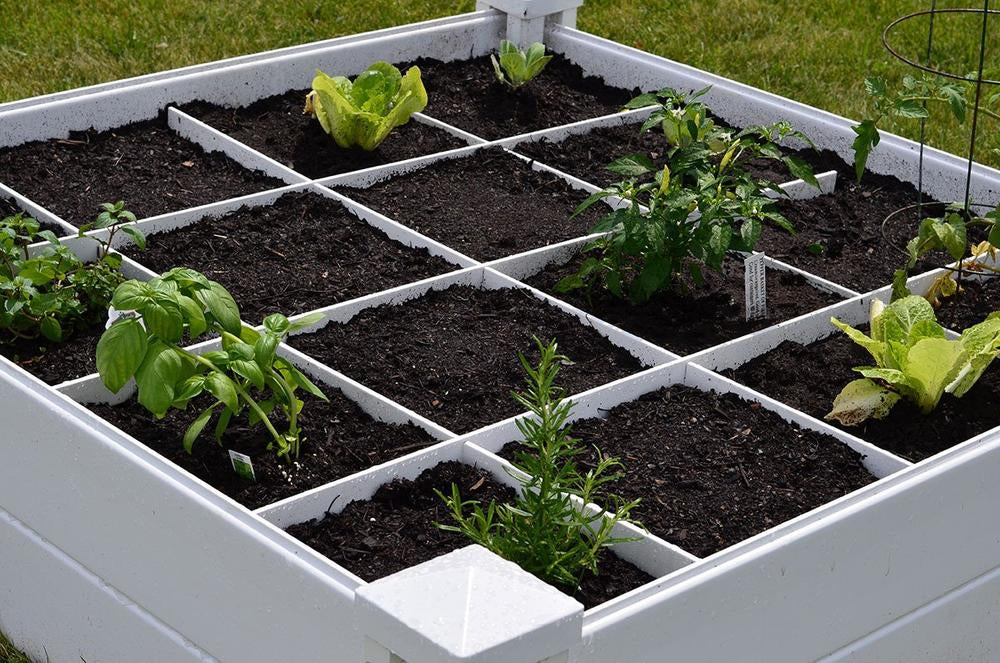 Vita Classic 4'x4' Vinyl Garden Bed with Grow Grid