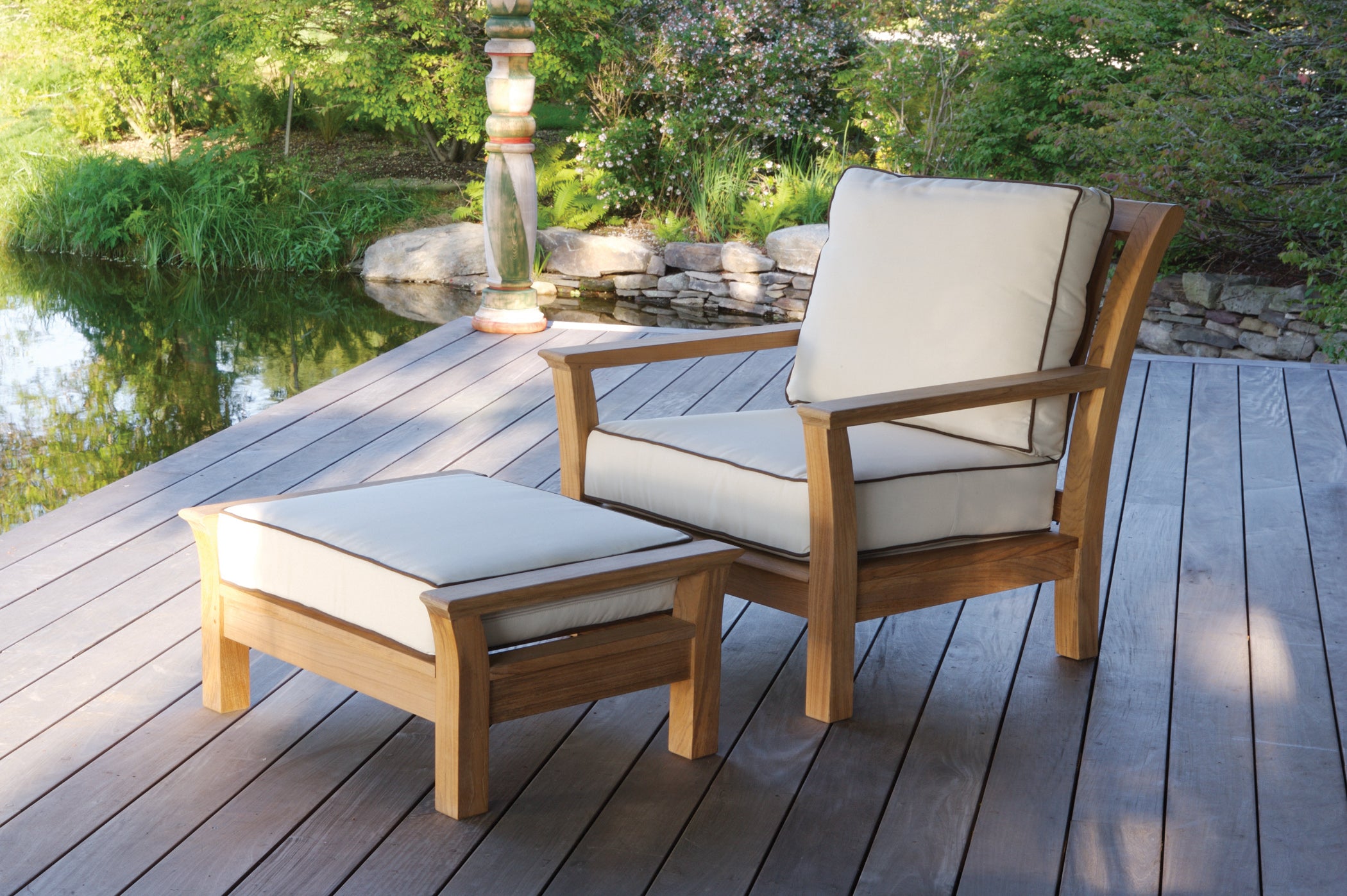 Kingsley Bate Chelsea Teak Deep Seating Lounge Chair 