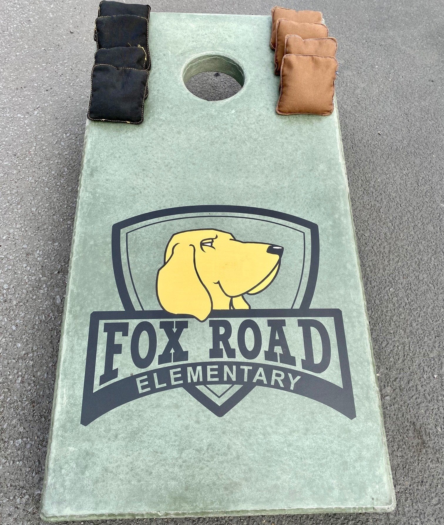 Stone Age Cornhole Board Set With Customized Logo