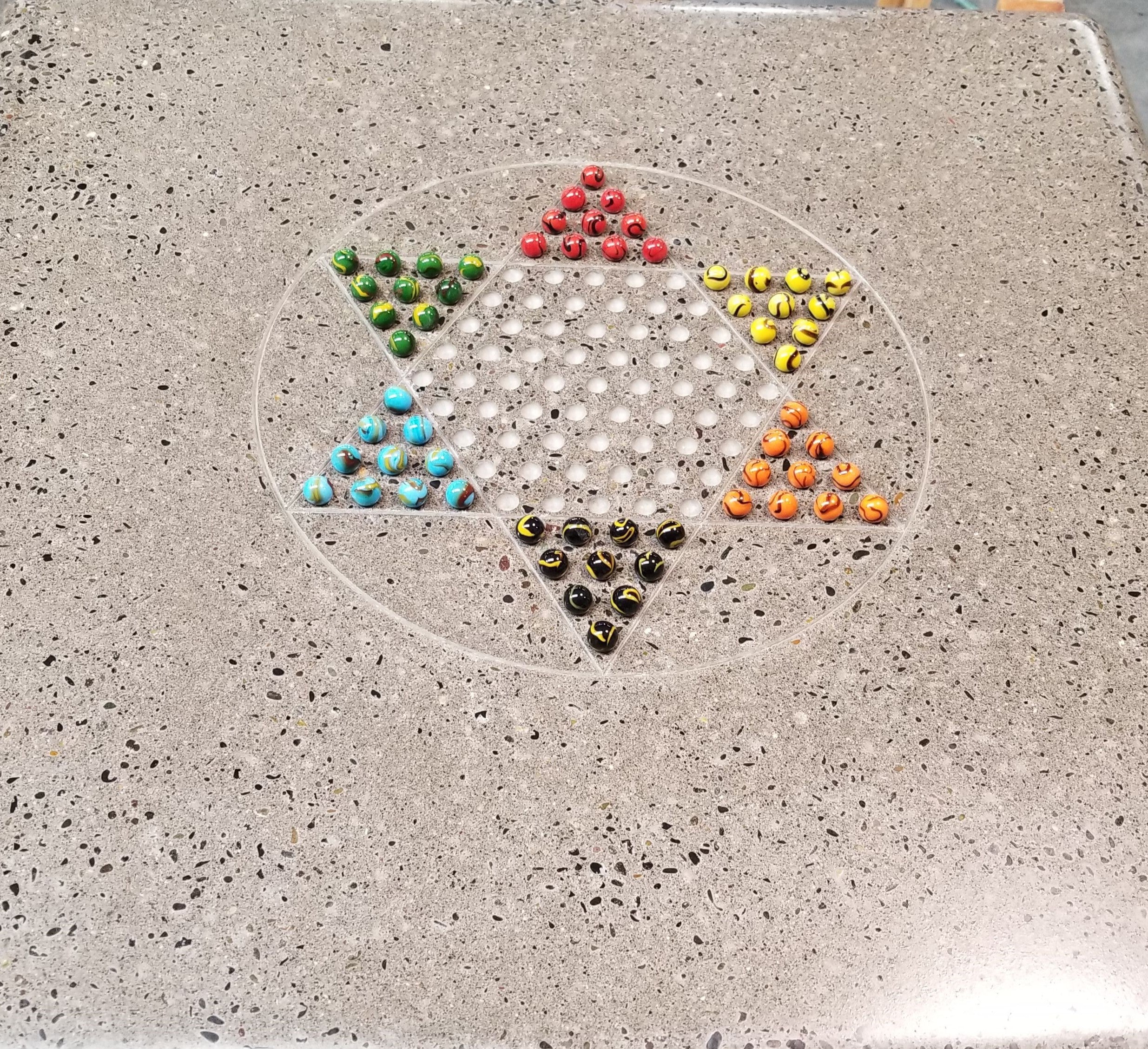 Stone Age Chinese Checkers Table 