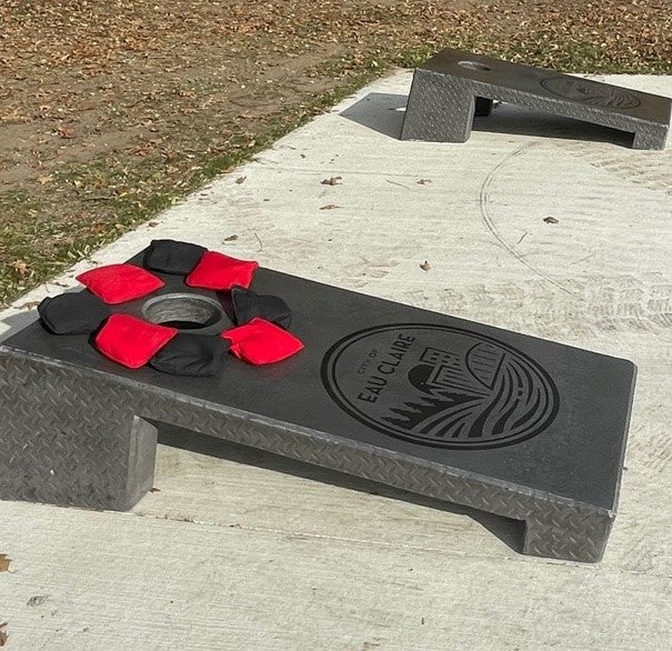 Stone Age Cornhole Board Set With Customized Logo