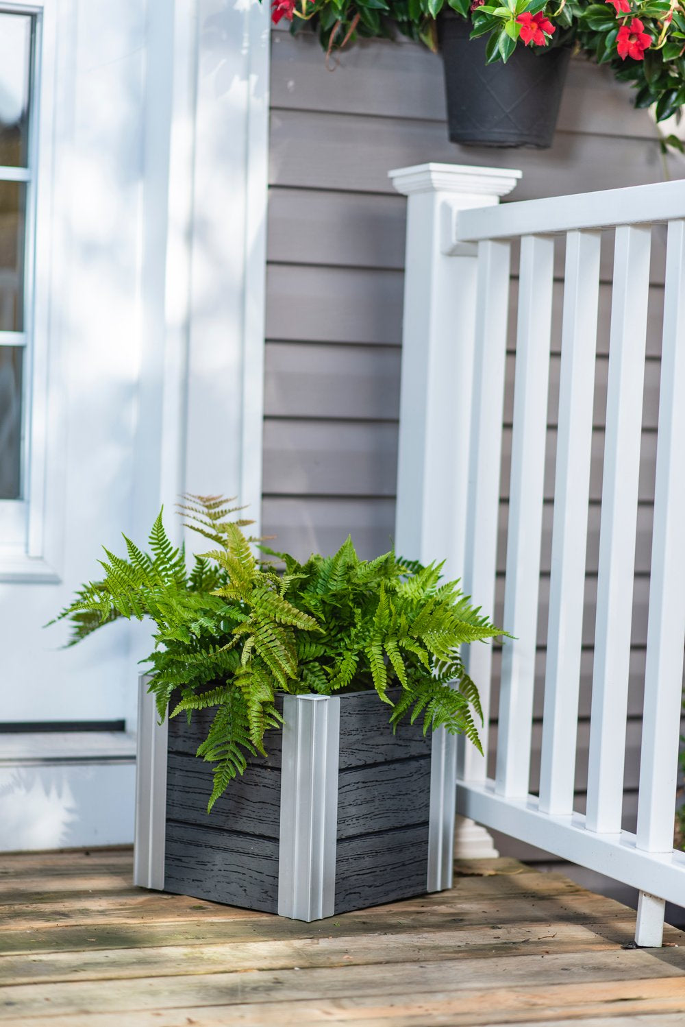 Vita Urbana 12" Gray Cube Planter