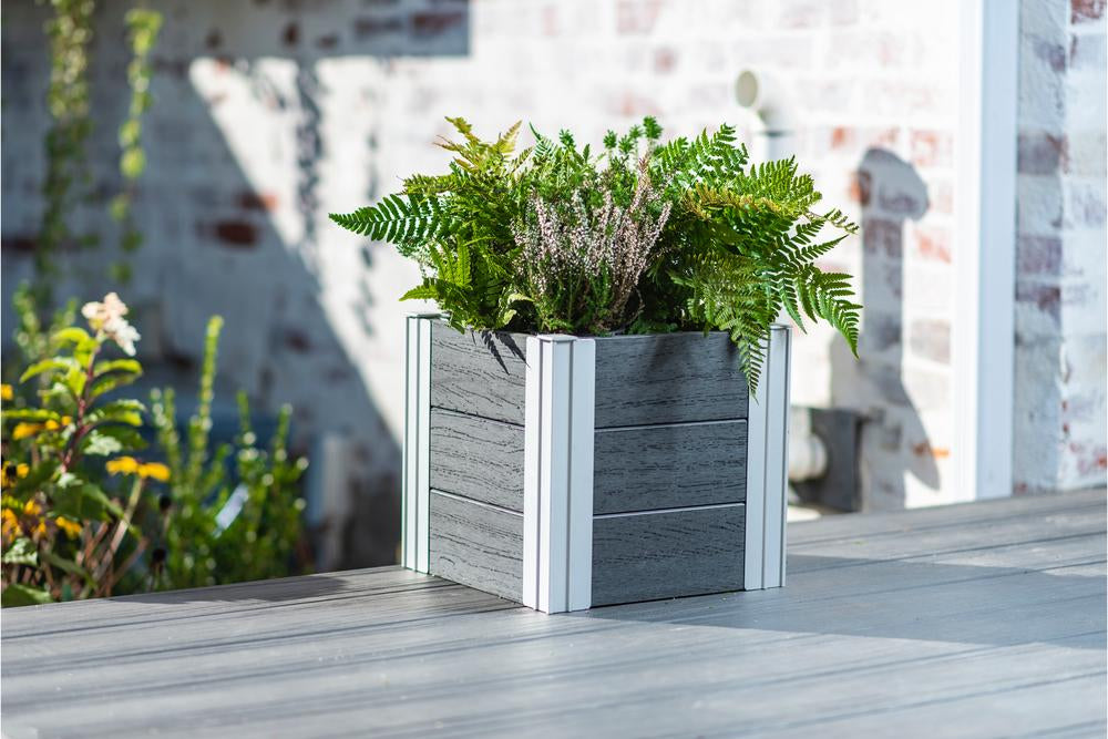 Vita Urbana 12" Gray Cube Planter