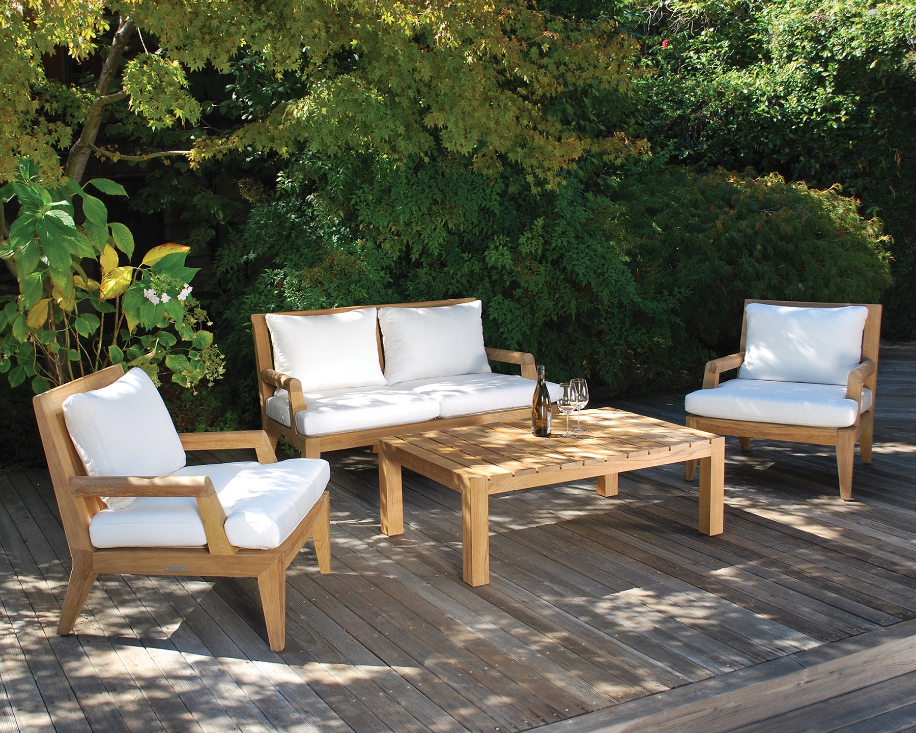 Kingsley Bate Mendocino Teak Rectangular Coffee Table 