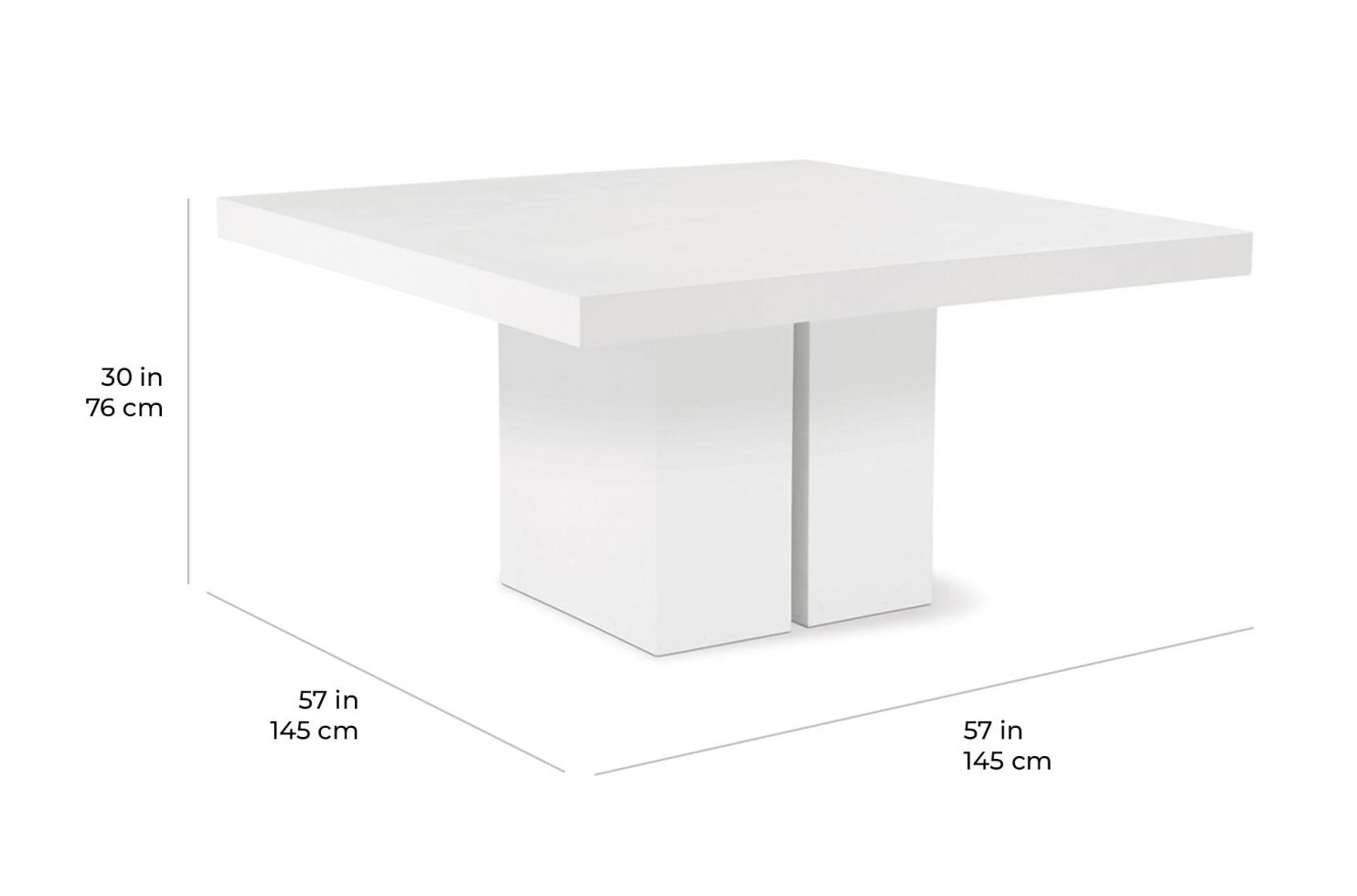 Seasonal Living Perpetual Concrete Delapan Dining Table