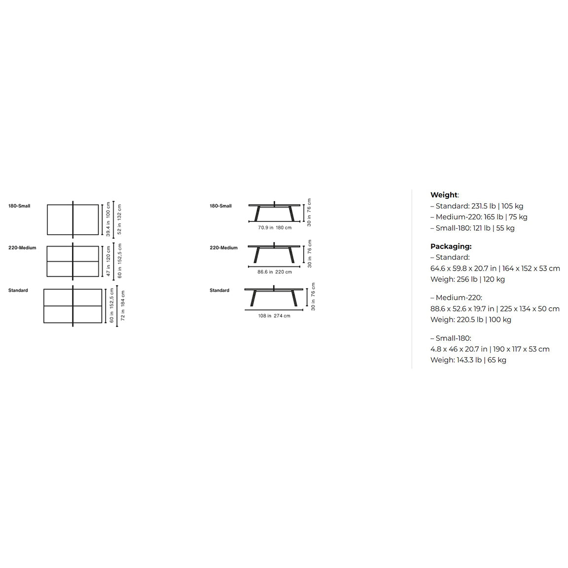 Medium Ping Pong Table Dimensions