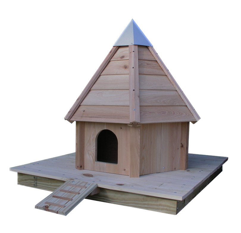 Heartwood Aqua Duck - Cypress Wooden Roof Birdhouse