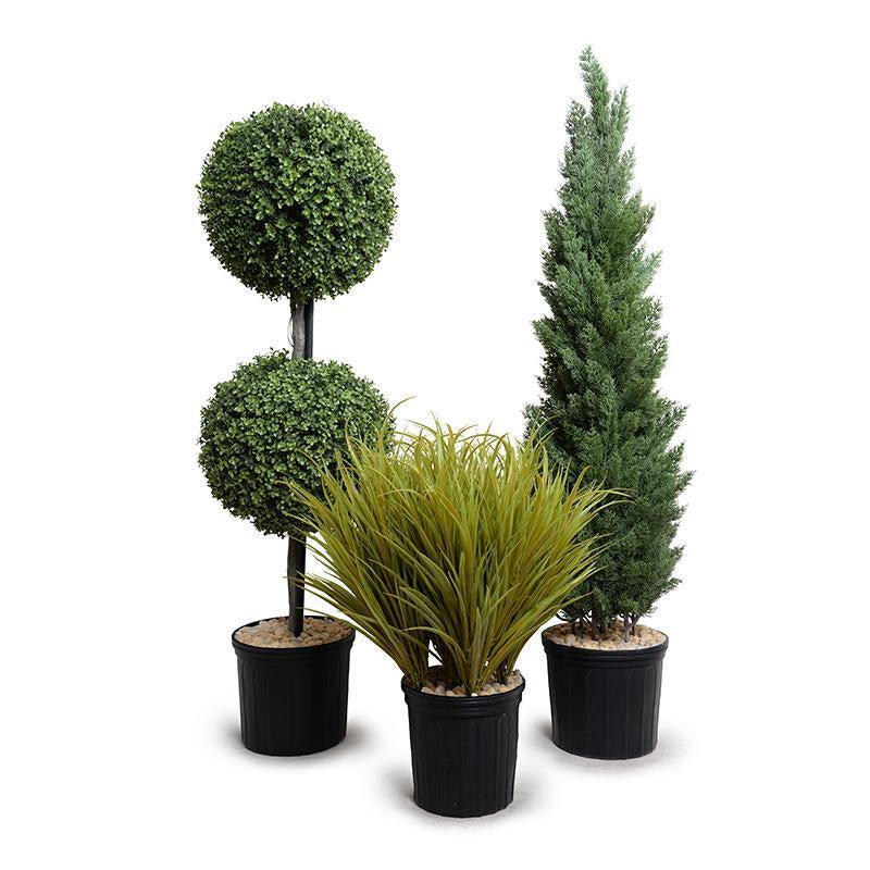 Enduraleaf 15 Inch Boxwood Double Ball Topiary