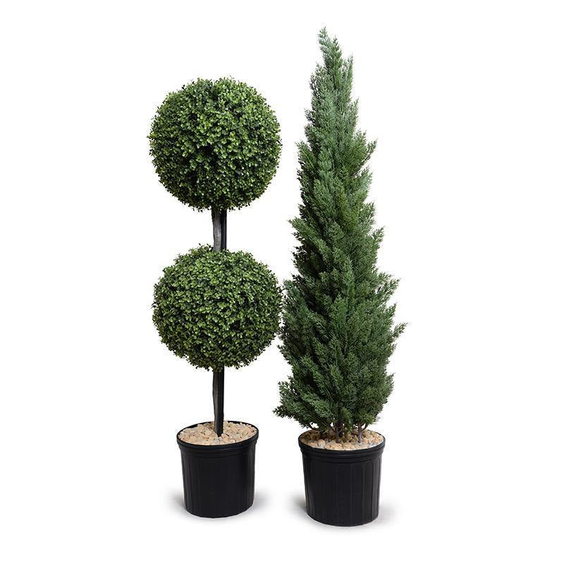 Enduraleaf 15 Inch Boxwood Double Ball Topiary