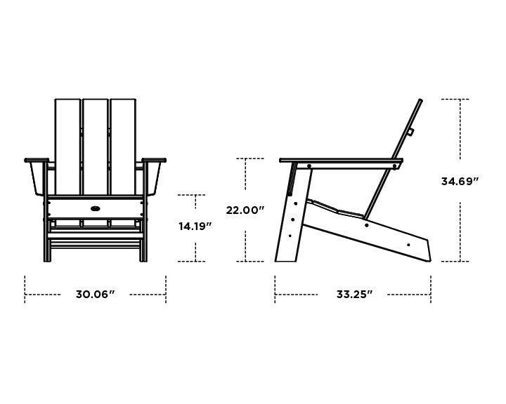 Polywood® Outdoor Furniture™ Modern Adirondack Chair