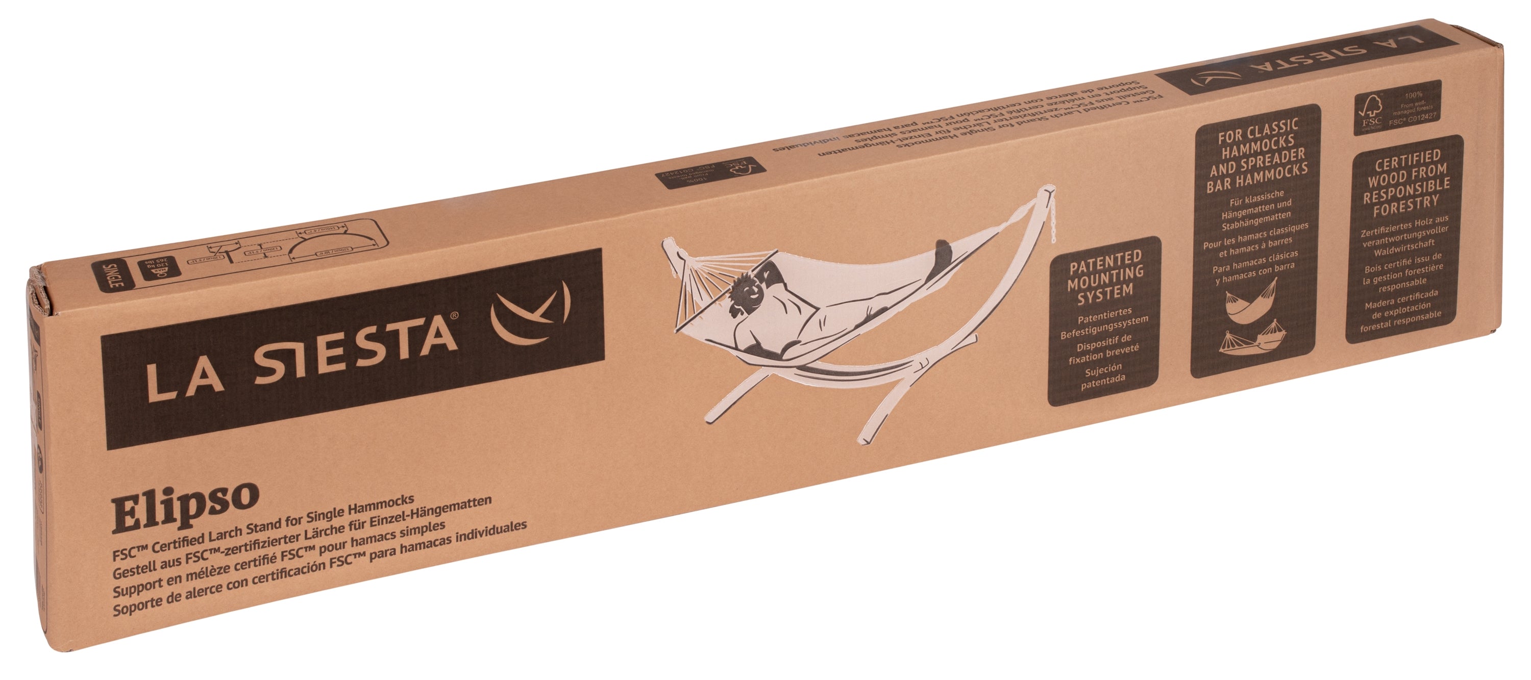 La Siesta Elipso Nature - Stand for Double Hammocks